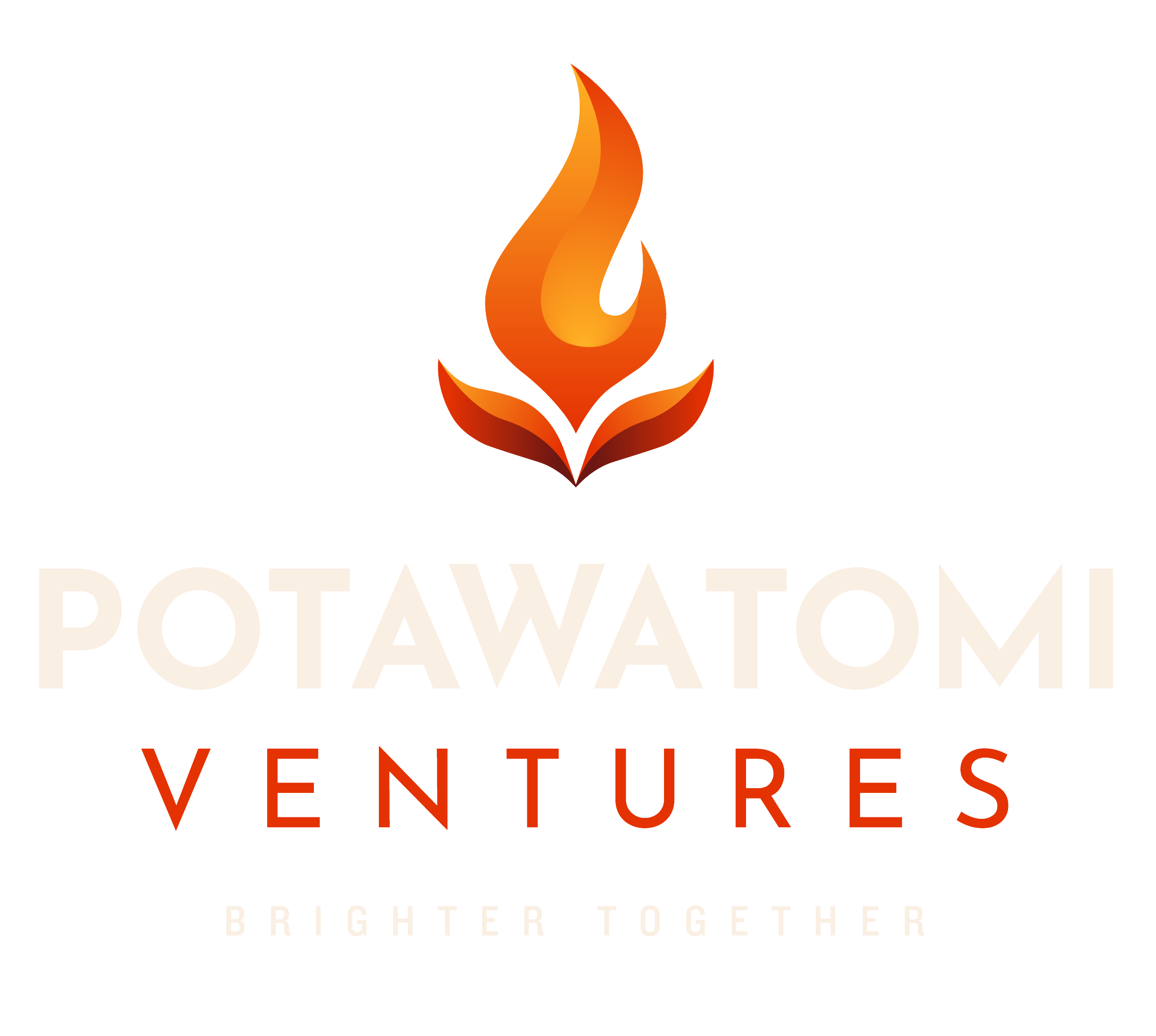 Logo with a stylized orange flame above the text 'BOTAWTON'. Below it, the words 'VENTURES' in red, and below that, 'BRIGHTER TOGETHER' in white.