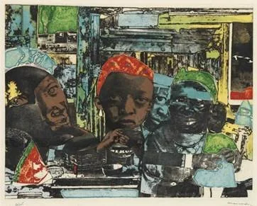 The Train by Romare Bearden, 1975