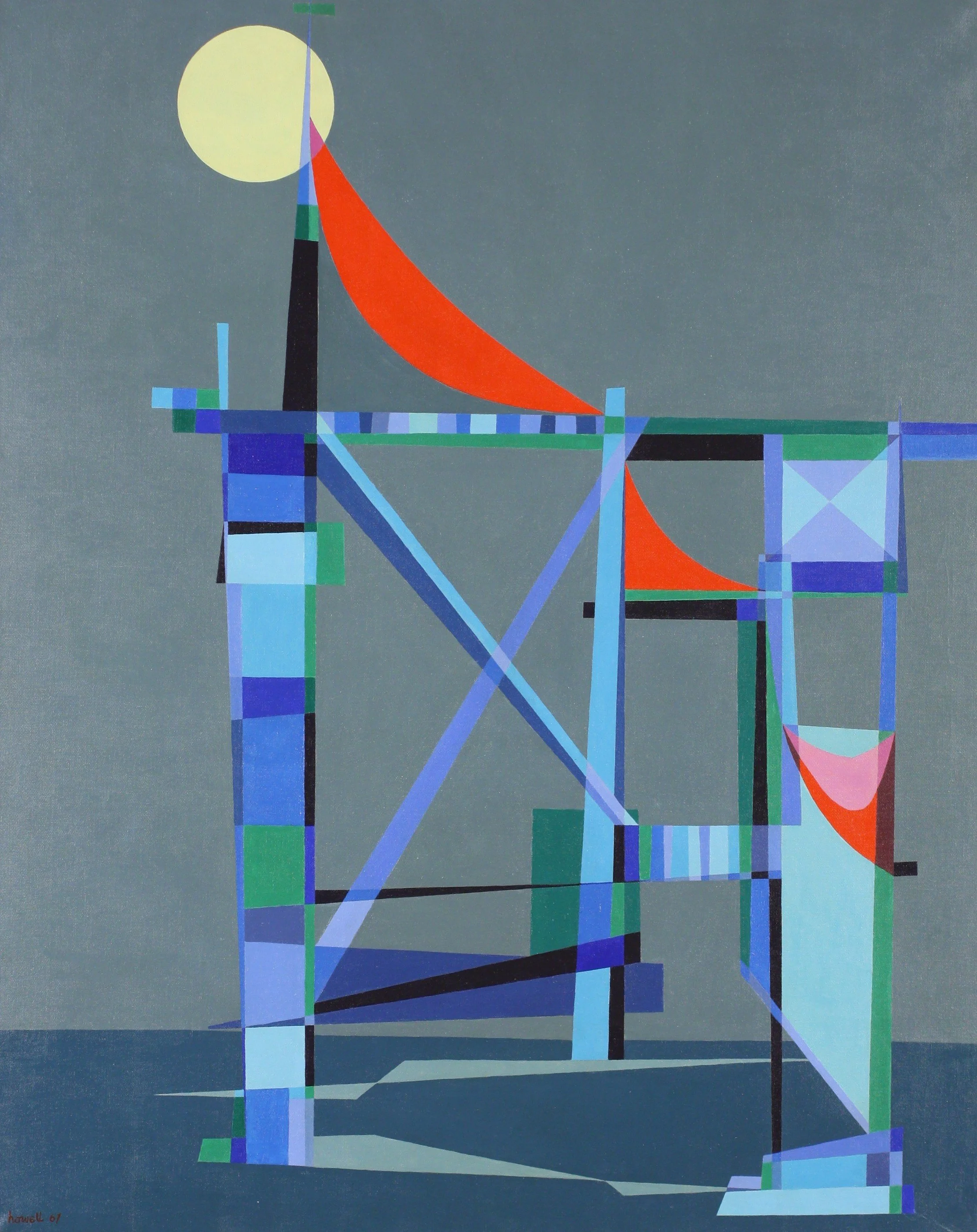 Moonlit Pier by Claude Howell, 1967