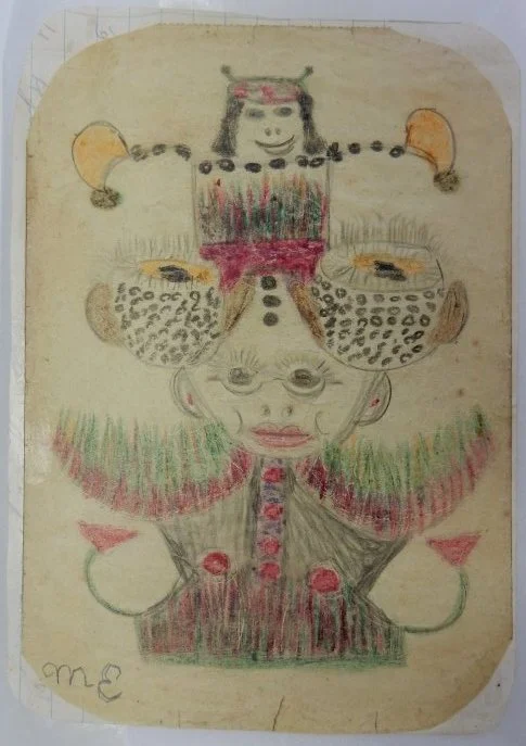 Untitled (Garden Fantasy Creature) by Minnie Evans, Circa 1940