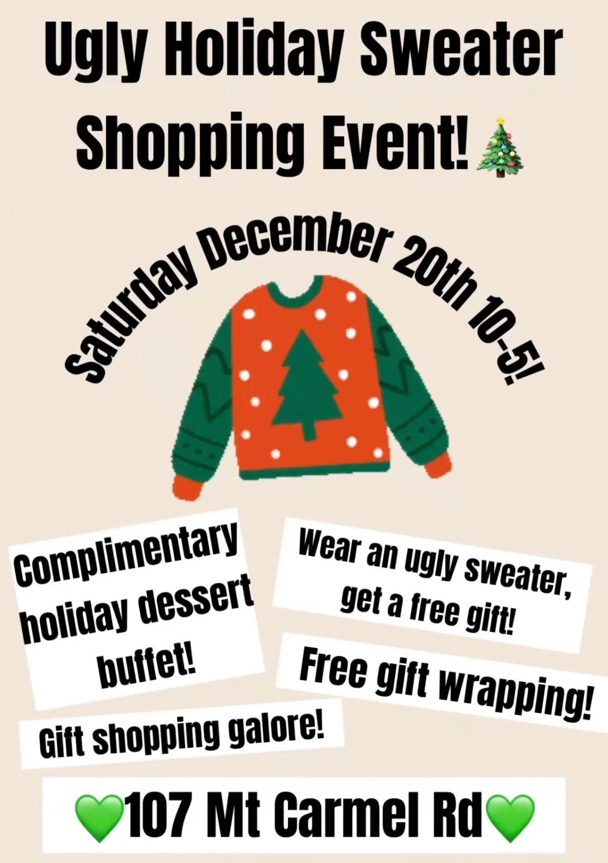 Ugly Holiday Sweater Shopping Event!
