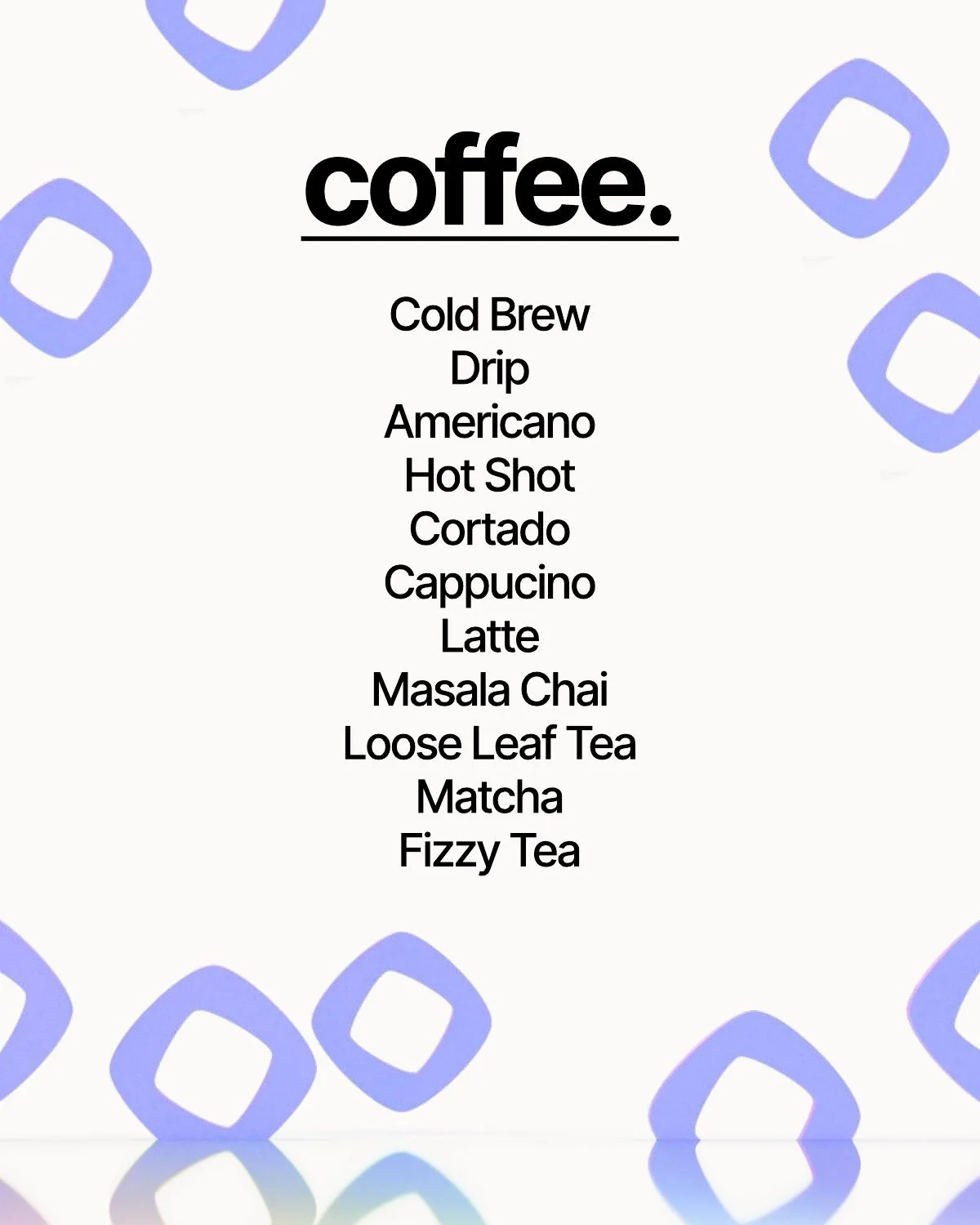 Coffee Menu