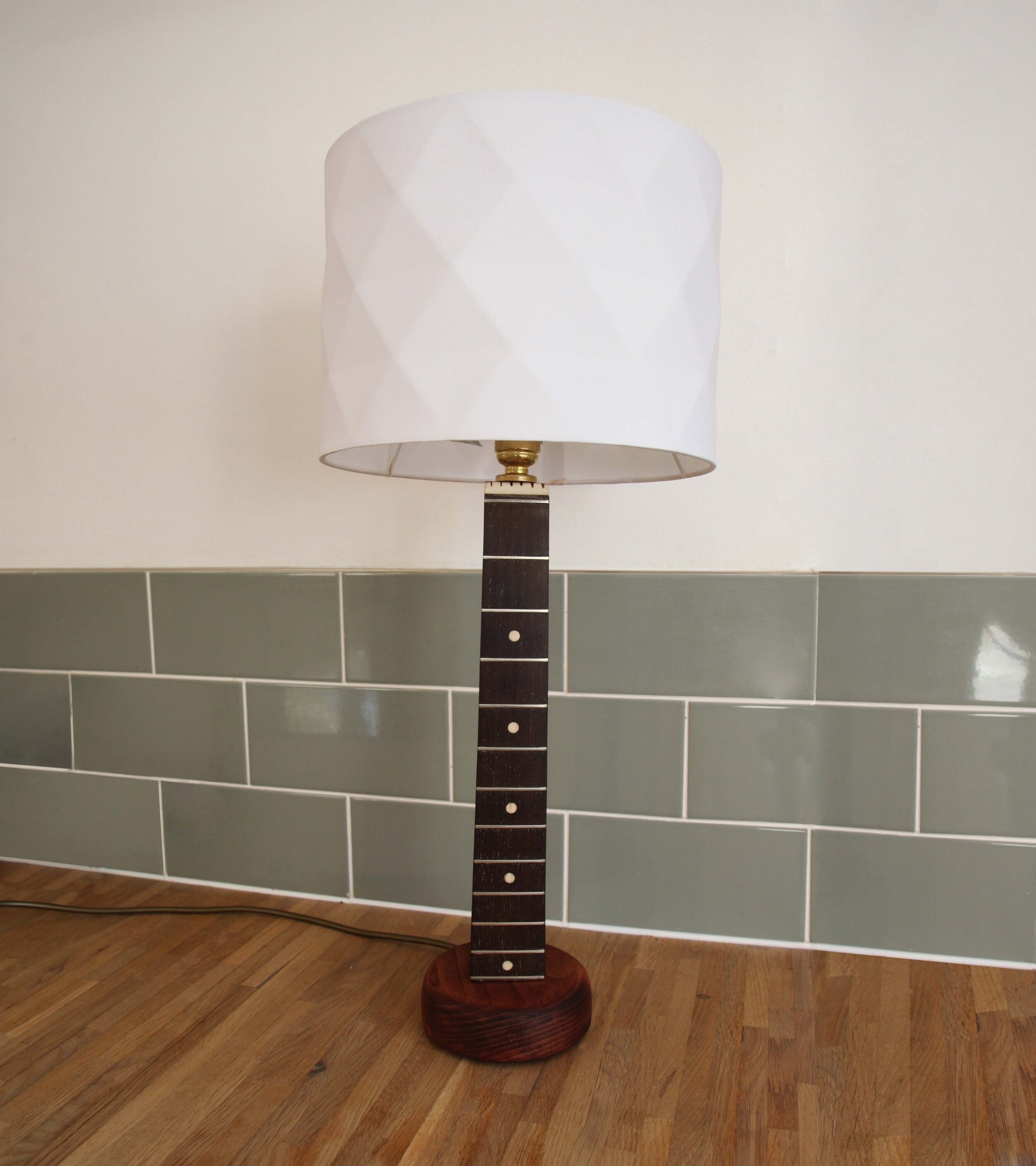 Guitar neck lamp.  Lamp, Home decor, Lights
