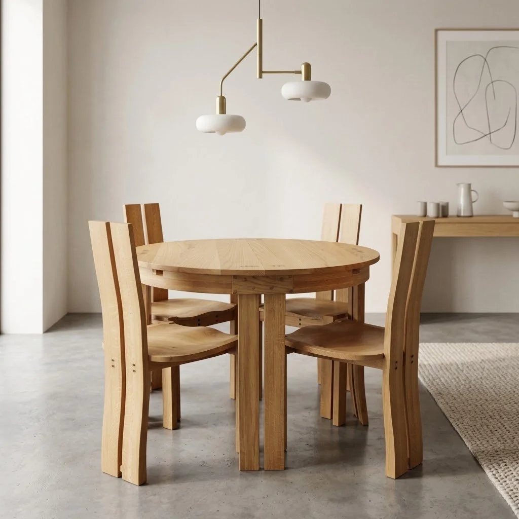 Gwendoline circular extending dining table