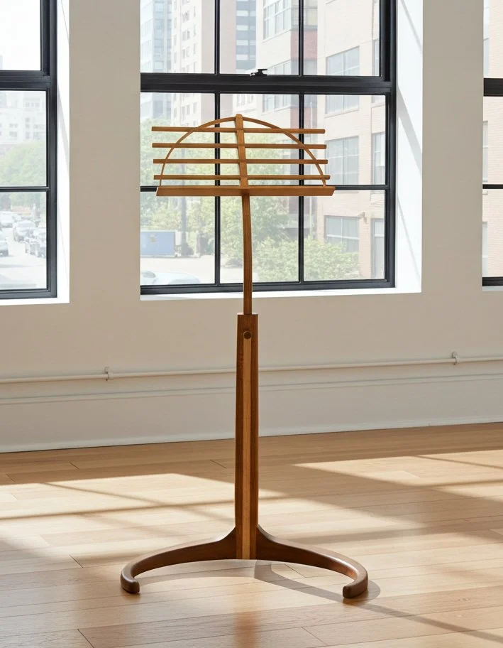 walnut music stand