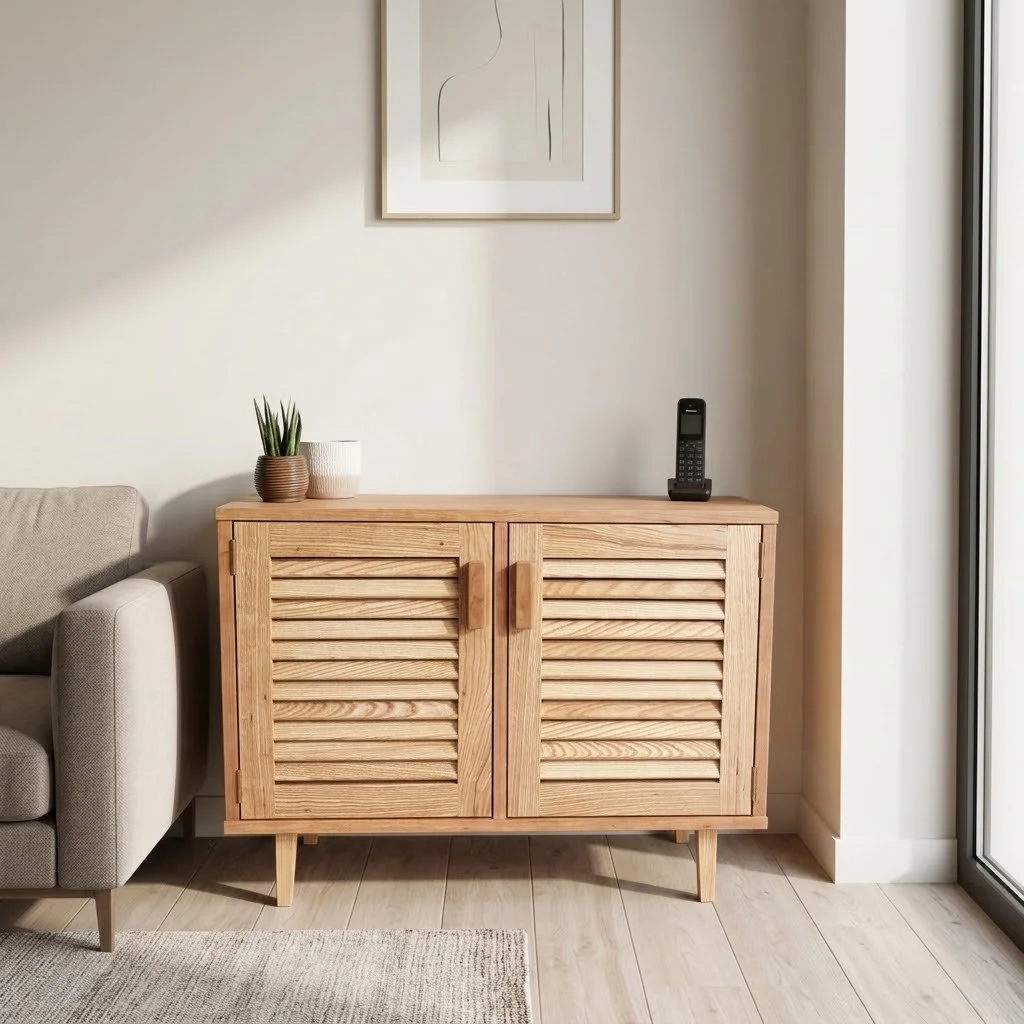 Louvred cabinet