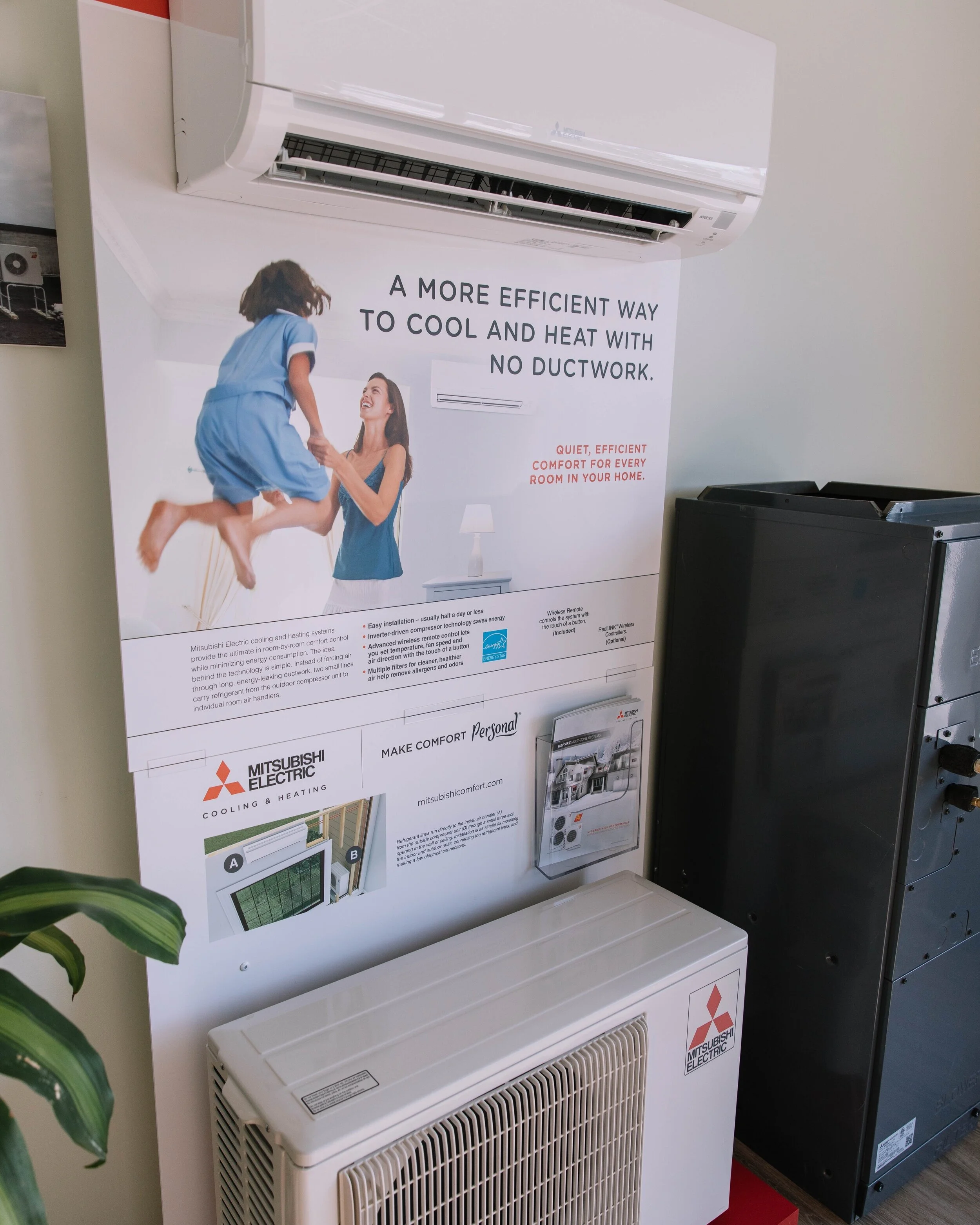 outdoor heating and cooling systems on Maine S Mitsubishi Diamond Elite Heat Pump Installation And Services Heat Pumps Jake Brown Hvac Jake Brown Hvac