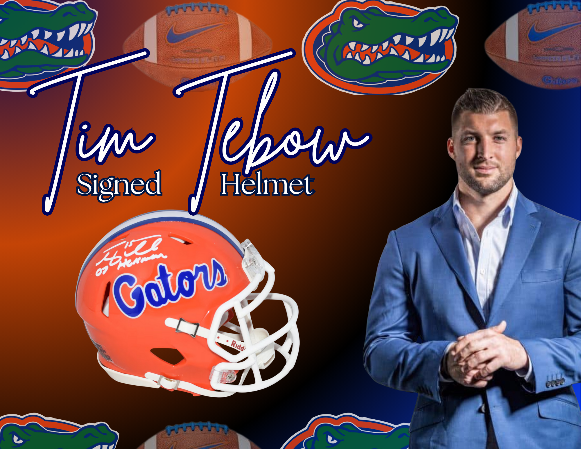 Tim Tebow Signed Helmet