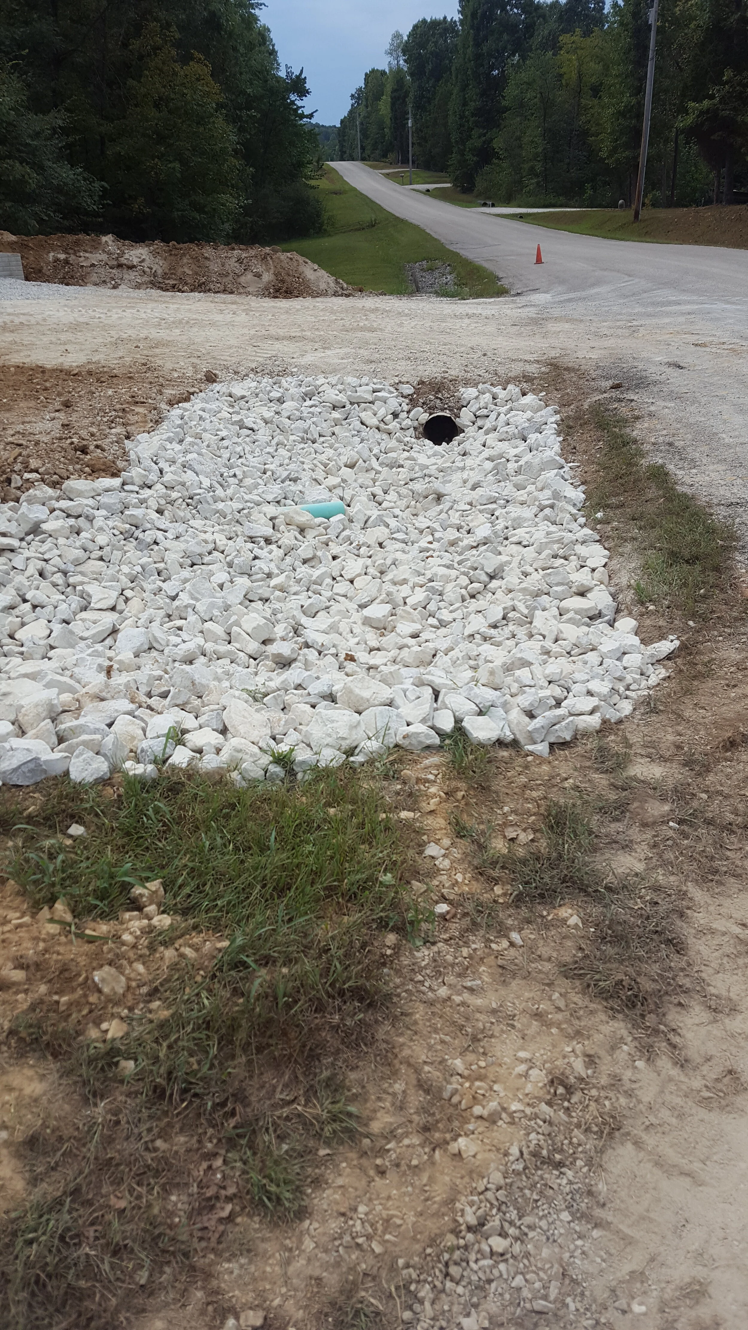 Driveway culvert and drainage work for rural property