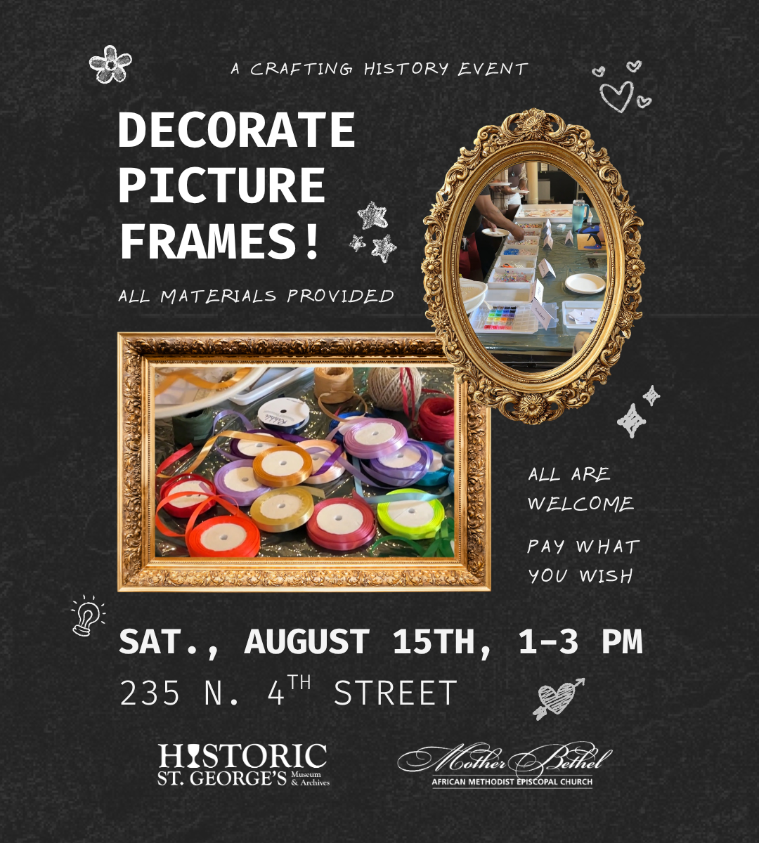 August 15 2026: Crafting History — Frame Decorating