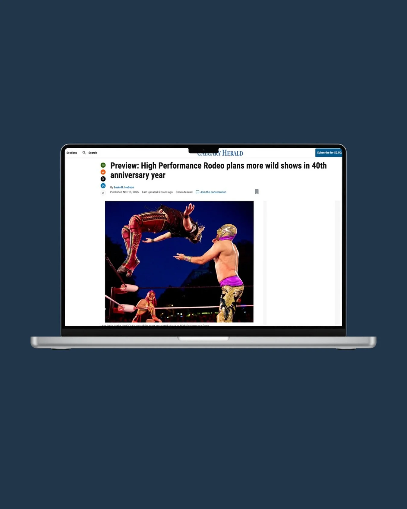 Check out Louis B&rsquo;s preview of @hprodeo 2026 for the Calgary Herald - it&rsquo;s going to be a wild ride! See you there!!

&ldquo;There will be more fireworks and firepower at this year&rsquo;s One Yellow Rabbit High Performance Rodeo that runs