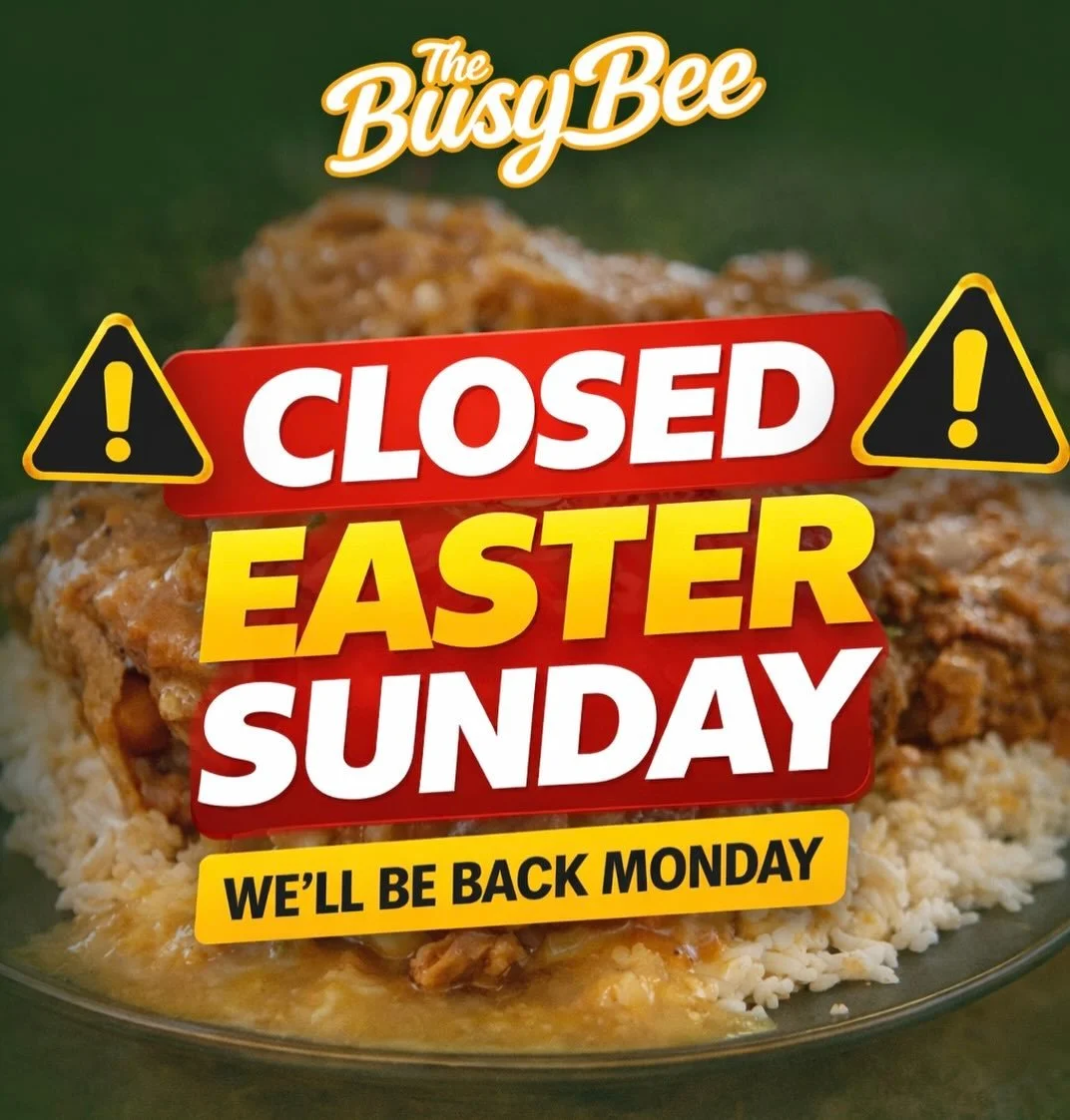 We&rsquo;ll Be Taking a Little Time to Rest, Reflect, and Celebrate this Easter Sunday 🐝✨ The Busy Bee will be CLOSED on Easter, but don&rsquo;t worry&hellip; we&rsquo;ll be right back serving up all Your Favorites Monday. 

#BusyBeeATL #AtlantaEats