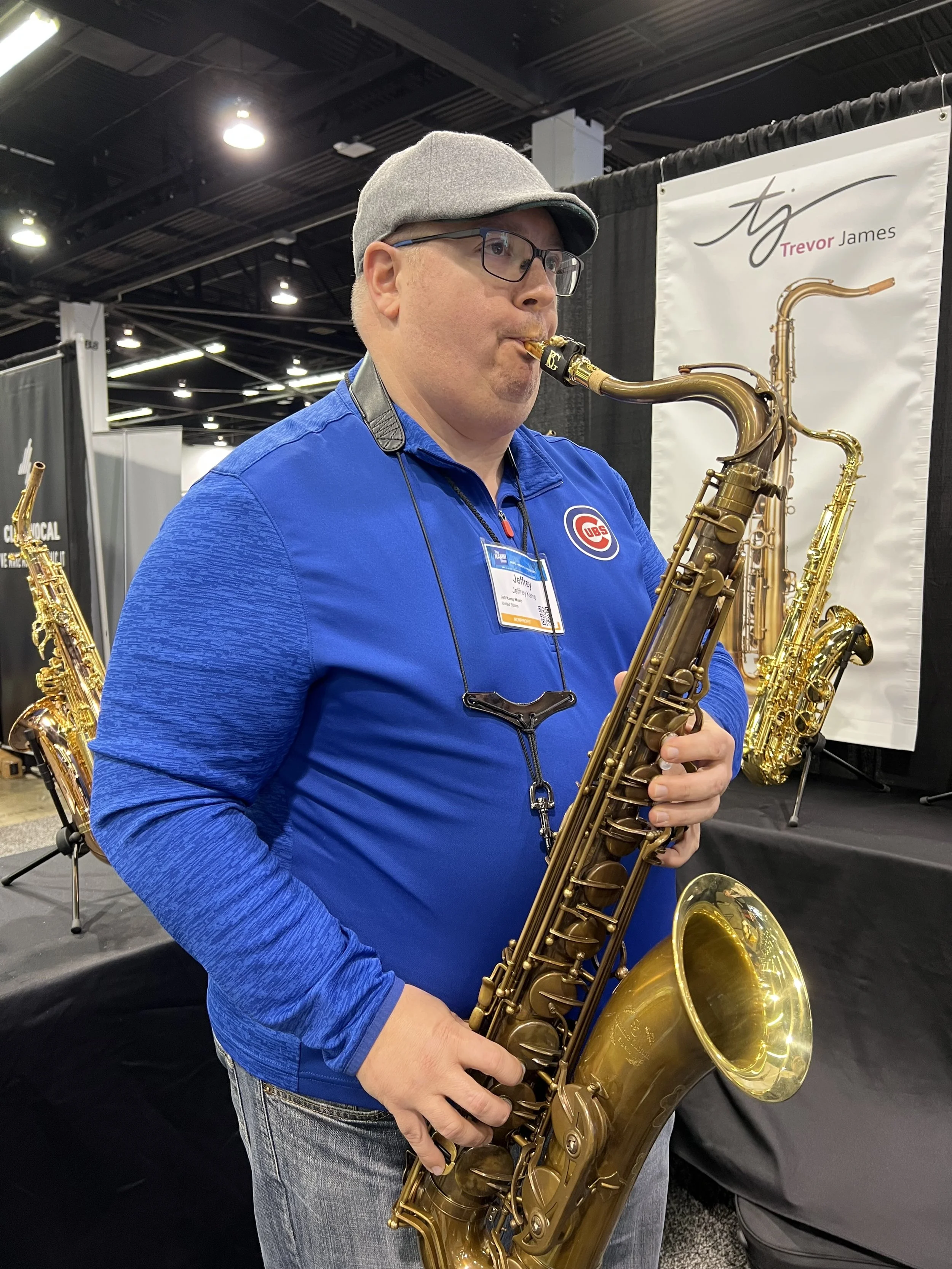 NAMM 2023 trying out Trevor James Signature Custom tenor sax