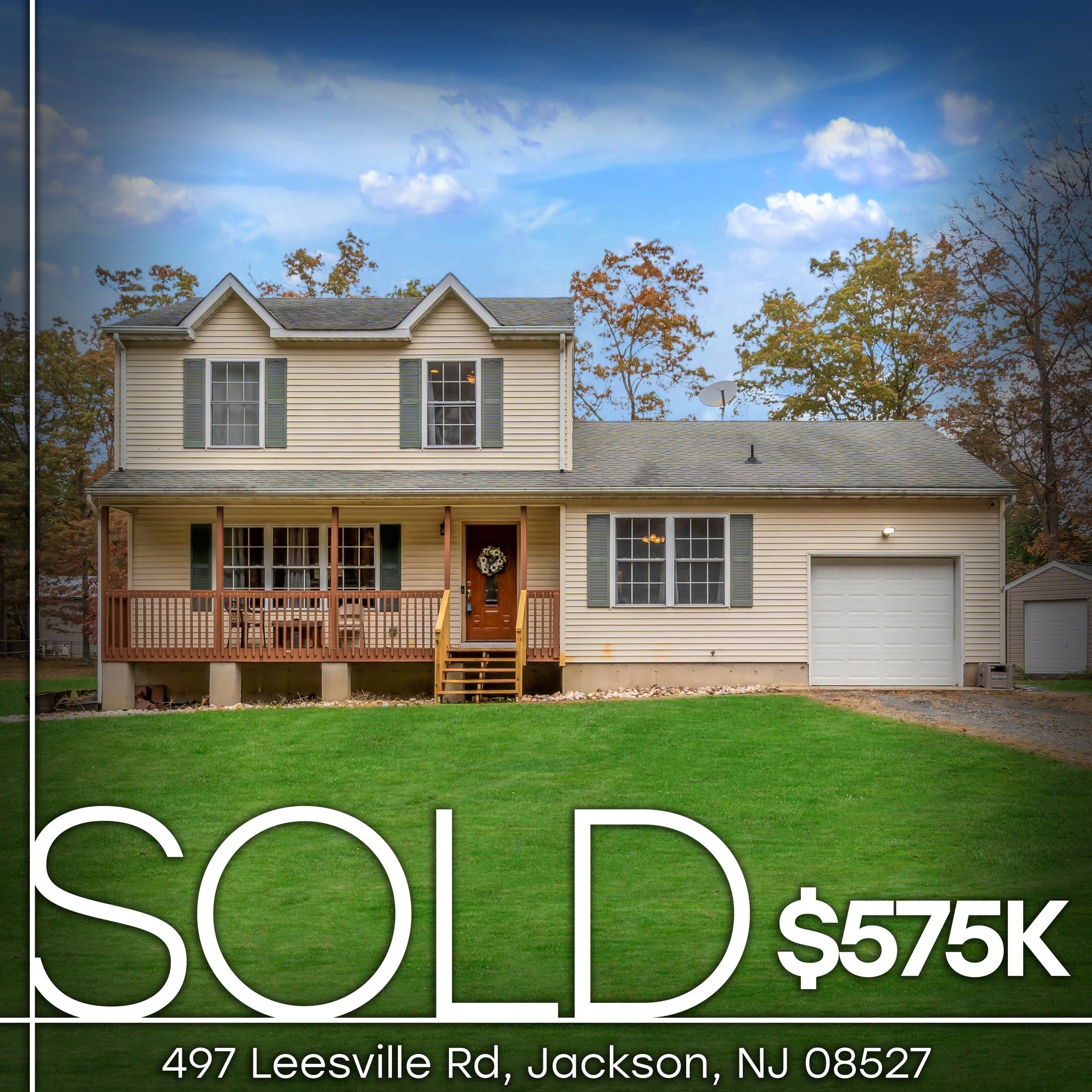 💥JUST SOLD!💥
📍497 Leesville Rd, Jackson, NJ 08527
3 Bed | 1.5 Bath | 1,710Ft.&sup2;

Thrilled to share the news! 🏡✨ Another success story as this colonial gem nestled on an acre in Jackson Township's Leesville area has Officially Sold! With its c