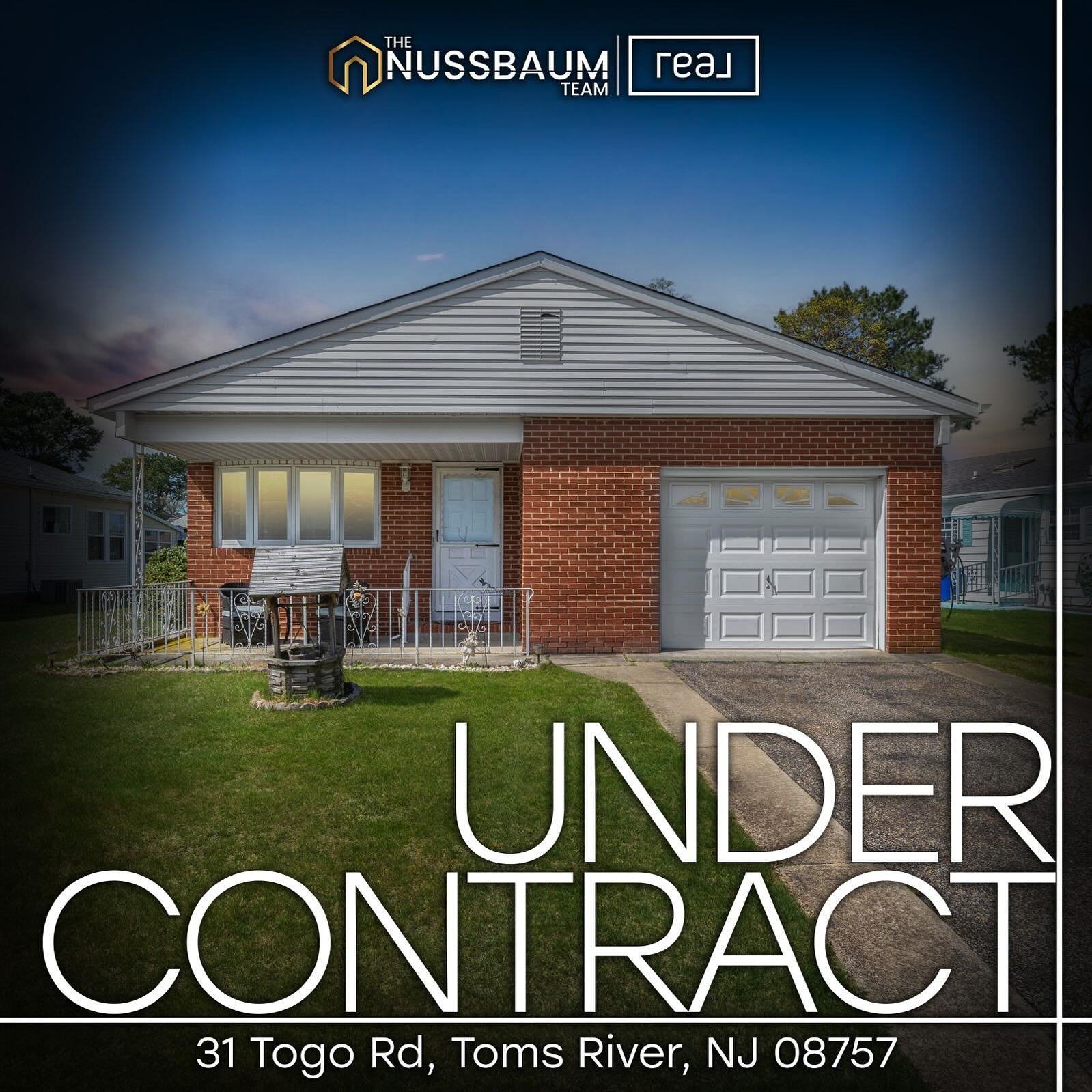 💥UNDER CONTRACT!💥
📍31 Togo Rd, Toms River, NJ 08757
2 Bed | 2 Bath | 1,232Ft.&sup2;

This Holiday City South home is officially Under Contract! We are so excited for all thats to come &amp; look forward to seeing everyone at closing! 🥂

Listed &a