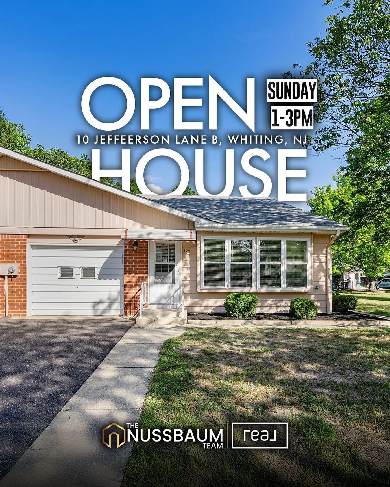 ✨ Open House Sunday 1&ndash;3! ✨
Fresh start. Fresh style. 🌿

Fully renovated 2 bed | 2 bath &mdash; new floors, granite, custom showers.

Low-maintenance 55+ living in Whiting, NJ. 🗝️

#thenussbaumteam #openhouse #whiting #jerseyshore #movewithcon