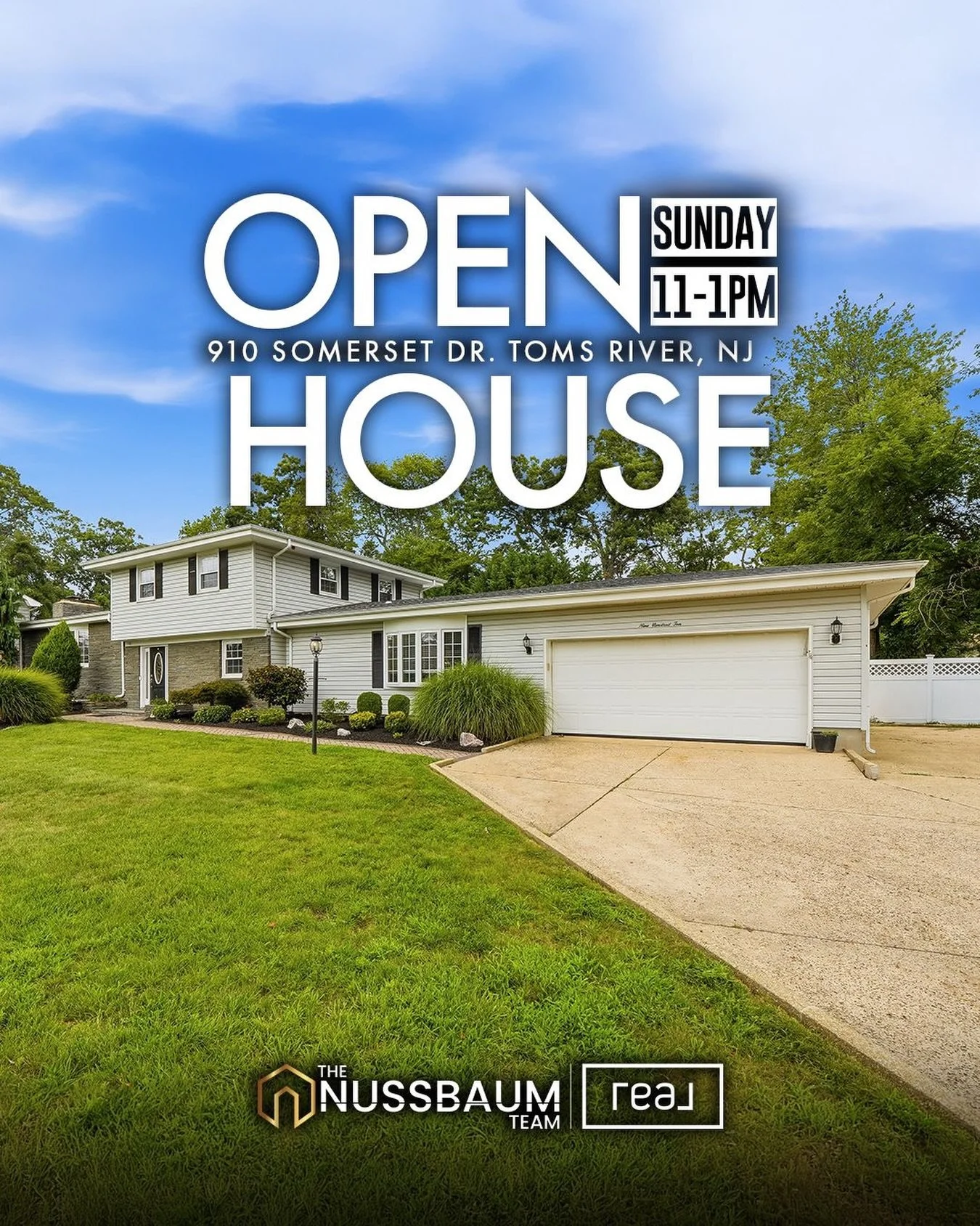 NOT YOUR AVERAGE TOMS RIVER HOME.
Open House Sunday 11&ndash;1 PM 📍 910 Somerset Dr | $875K

5 bedrooms. 3,644 SF. Pool. Hot tub. Huge backyard. And a multigenerational suite built for flexible living.

Come take a look.

#thenussbaumteam #openhouse