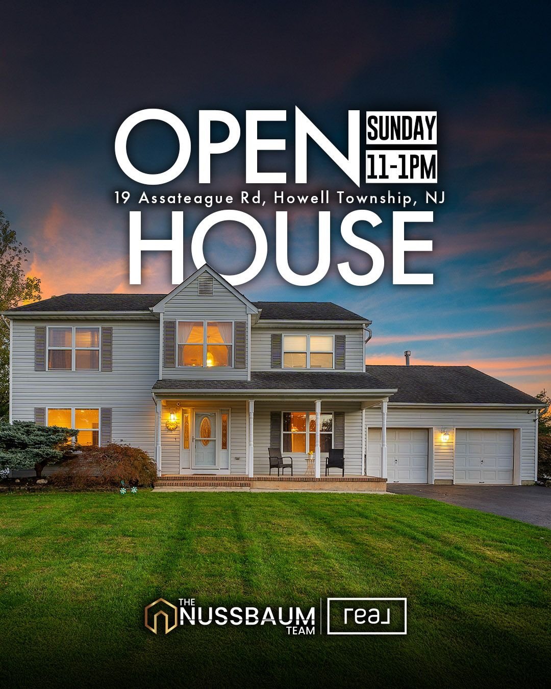 𝗧𝗵𝗲 𝗯𝗲𝘀𝘁 𝘄𝗮𝘆 𝘁𝗼 𝗳𝗶𝗻𝗱 𝘆𝗼𝘂𝗿 𝗱𝗿𝗲𝗮𝗺 𝗵𝗼𝗺𝗲? 𝗦𝗲𝗲 𝗶𝘁 𝗳𝗼𝗿 𝘆𝗼𝘂𝗿𝘀𝗲𝗹𝗳.✨
 
Join us this Sunday for our open houses and discover what could be your next address.

11-10pm
📍19 Assateague Rd. Howell Township, NJ 07731
1-