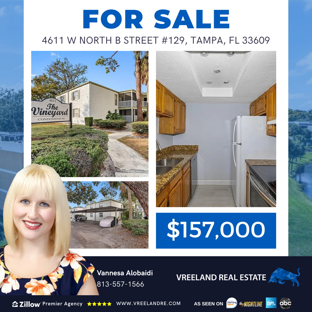 Street view of 4611 W North B St, an investment property or starter condo in Tampa FL.