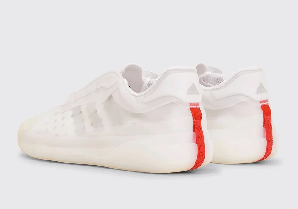 adidas gazelle silver green womens PRADA x ADIDAS Size 10 -Luna Rossa 21- White Rubber Lace-Up Sneakers main image 0
