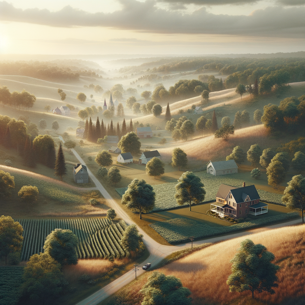 Southwest Michigan neighborhood with mature trees and homes illustrating local home building context