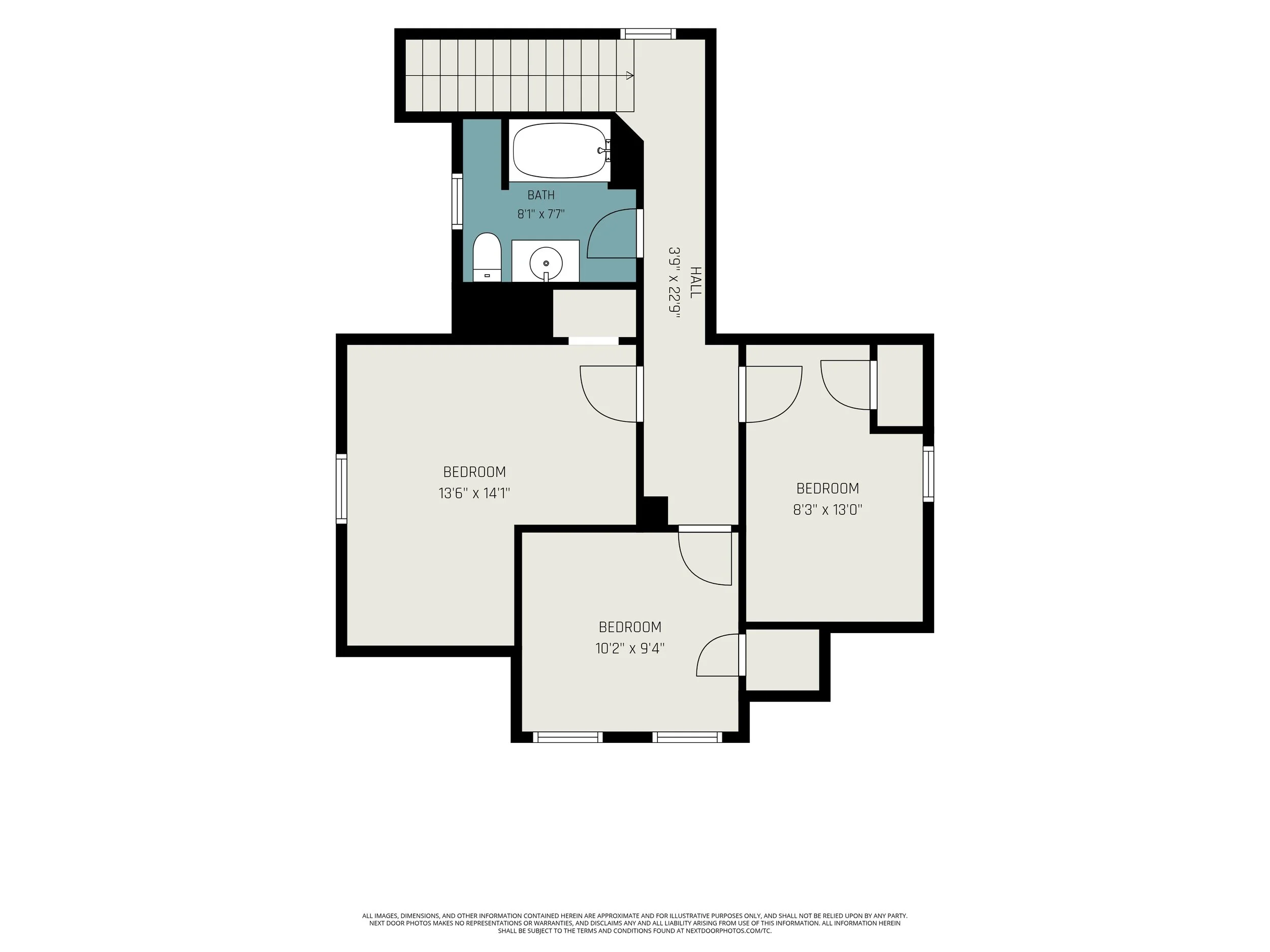 Main floor plan for 842 hall street
