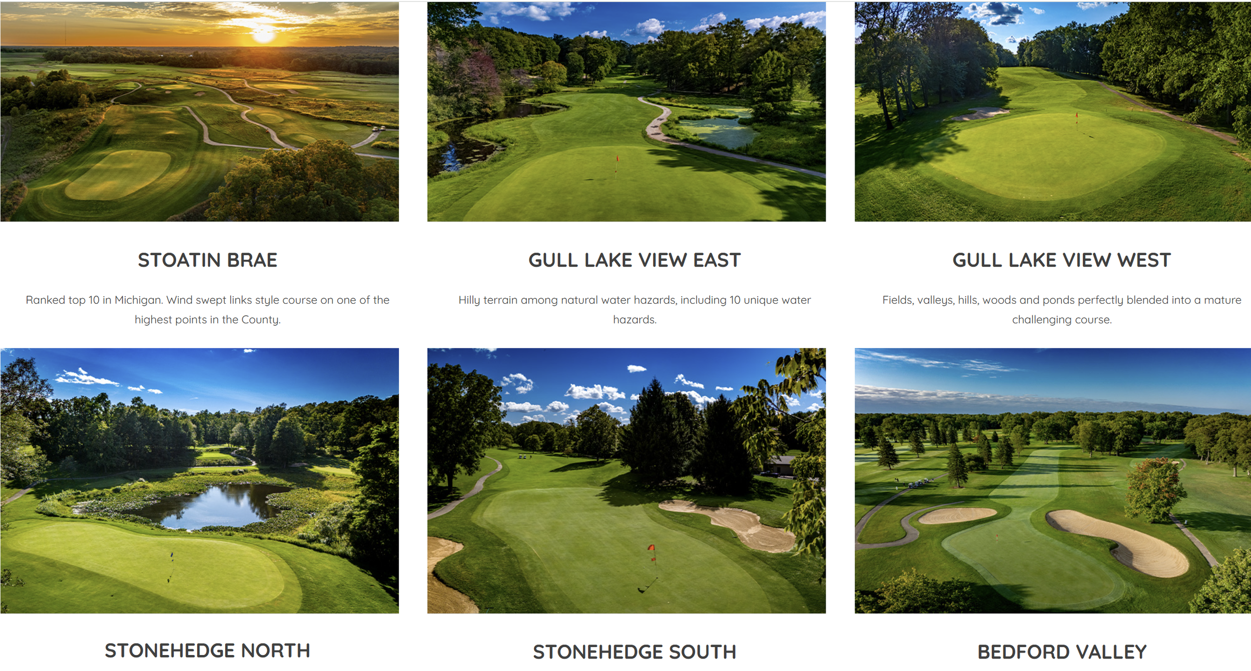 ^ Championship Courses at Gull Lake View Golf Resort
