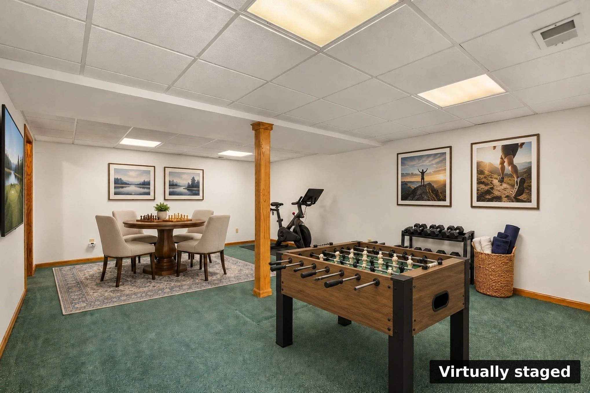 Image of the basement recreation room