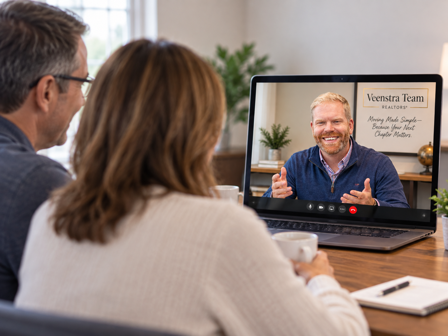Prospective buyers having a conversation with Jason Veenstra