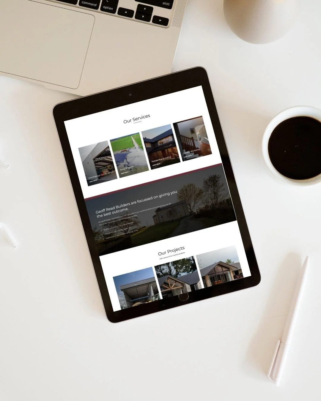 Proud to share the refreshed homepage for Geoff Read Ltd &mdash; a clear, confident showcase of the four core sectors that drive the business forward:⁠
⁠
🏗️ Commercial Construction⁠
🐄 Rural &amp; Dairy Projects⁠
🔨 Residential Construction⁠
📐 Join