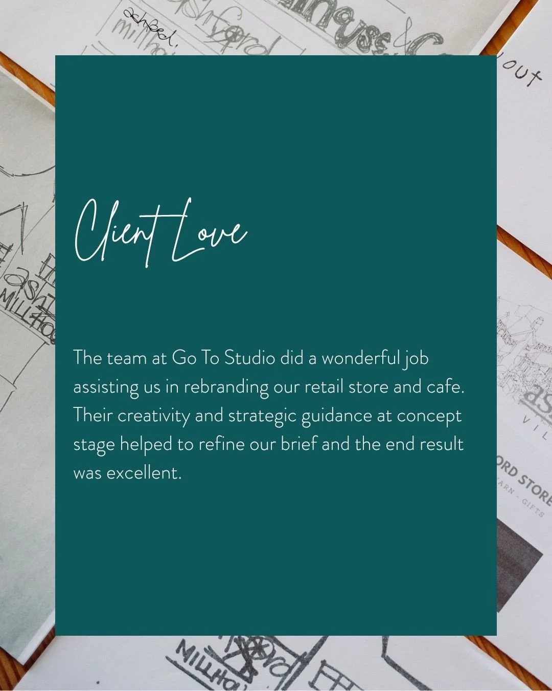 Client Love 🤍⁠
⁠
We&rsquo;re so grateful to work with passionate, purpose-driven people and nothing makes us happier than hearing how our work has helped bring their vision to life. ⁠
⁠
#clientlove #gotostudio #marketing #marketingwithheart #creativ