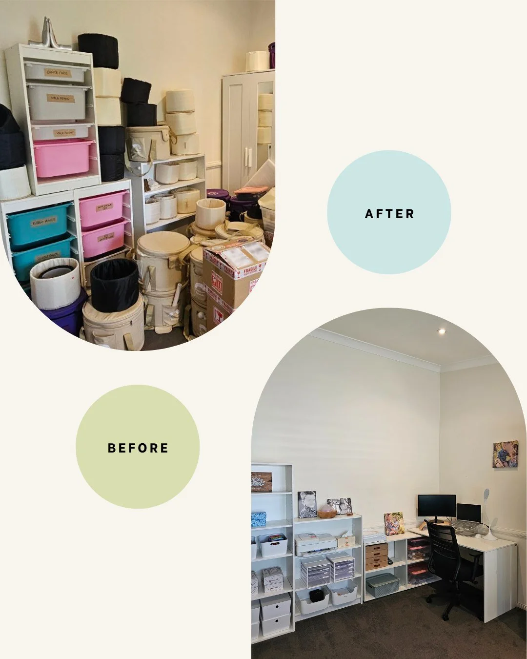 ✨ Before &amp; After ✨

This home office wasn't just where the work happened,  it&rsquo;s where the whole business is run. This space needed to support many roles while still feeling calm and intentional.

The new set up needed to balance a variety o