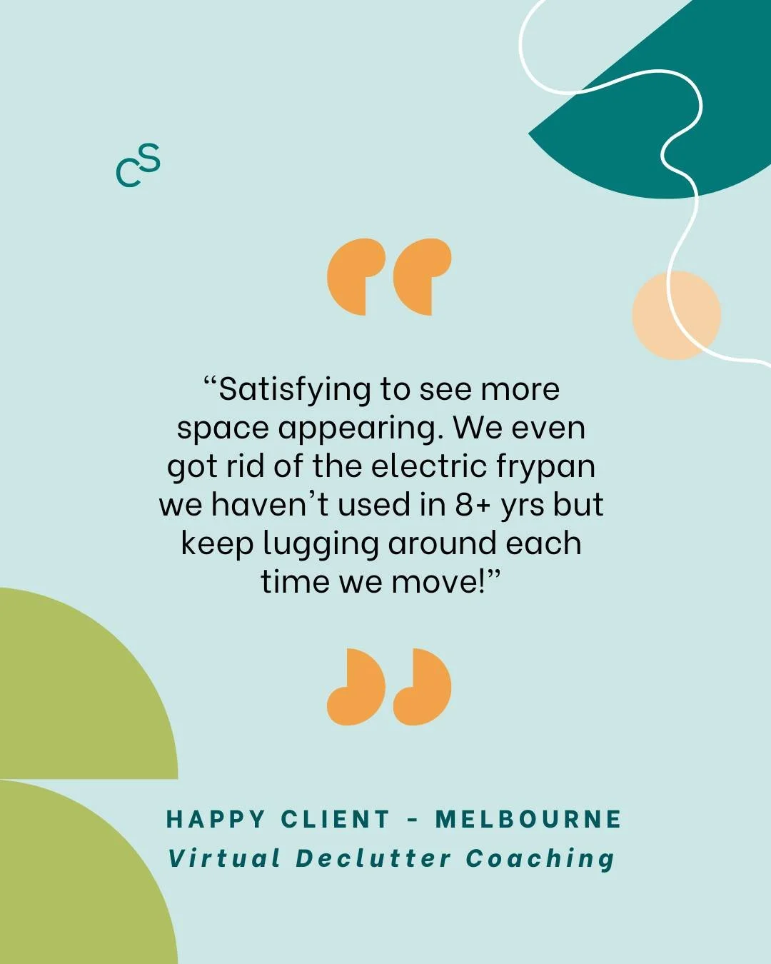 What happens at a virtual organising session? 

You get to bring all your organising questions to a relaxed discussion and receive information, personalised guidance and recommendations for your home. 

Sometimes this is just what people need to get 