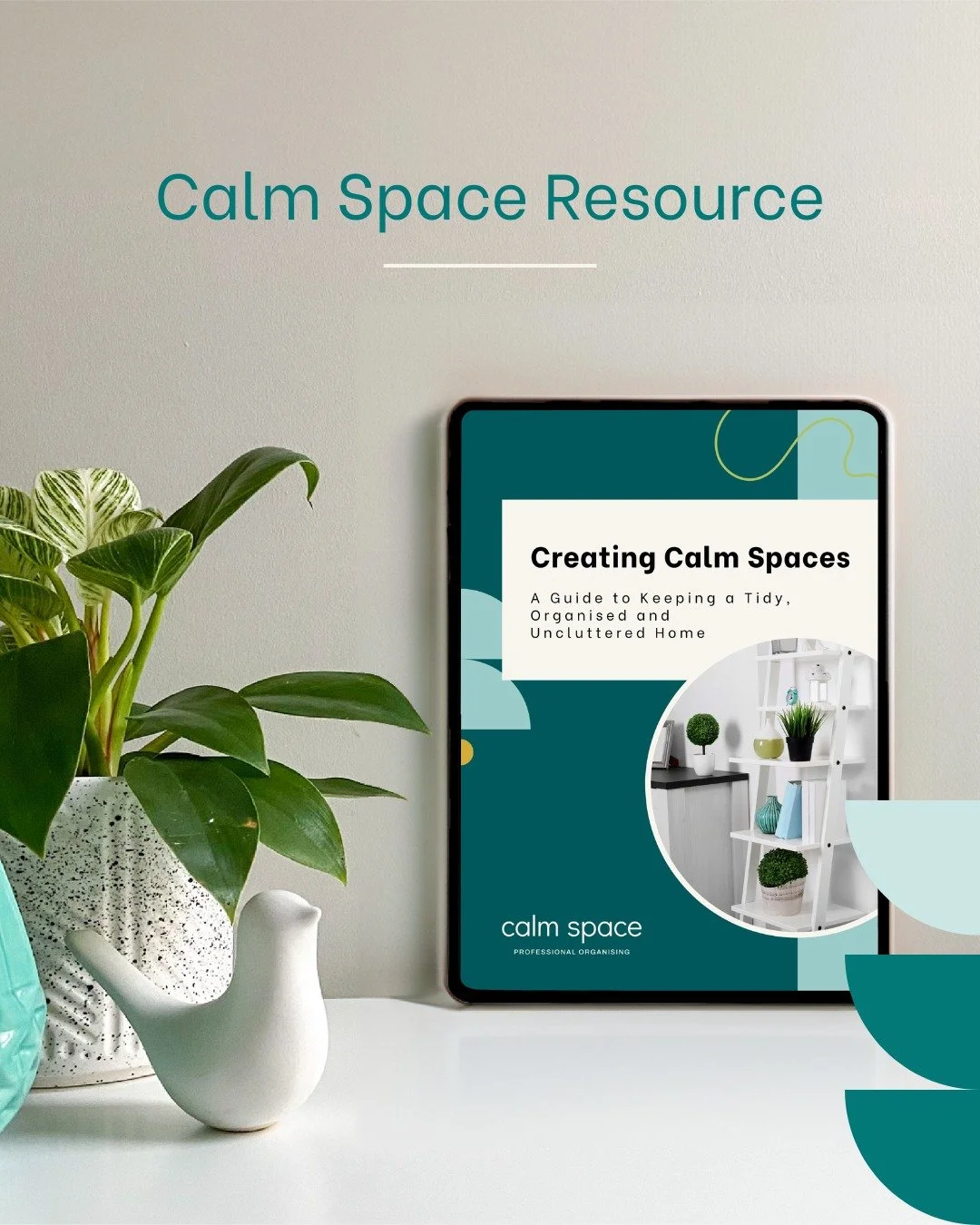 I wrote Creating Calm Spaces as a holistic guide to decluttering, organising and maintaining your spaces. It has helpful strategies for addressing patterns of acquiring that can contribute to clutter. Everyone who works with me receives a complimenta