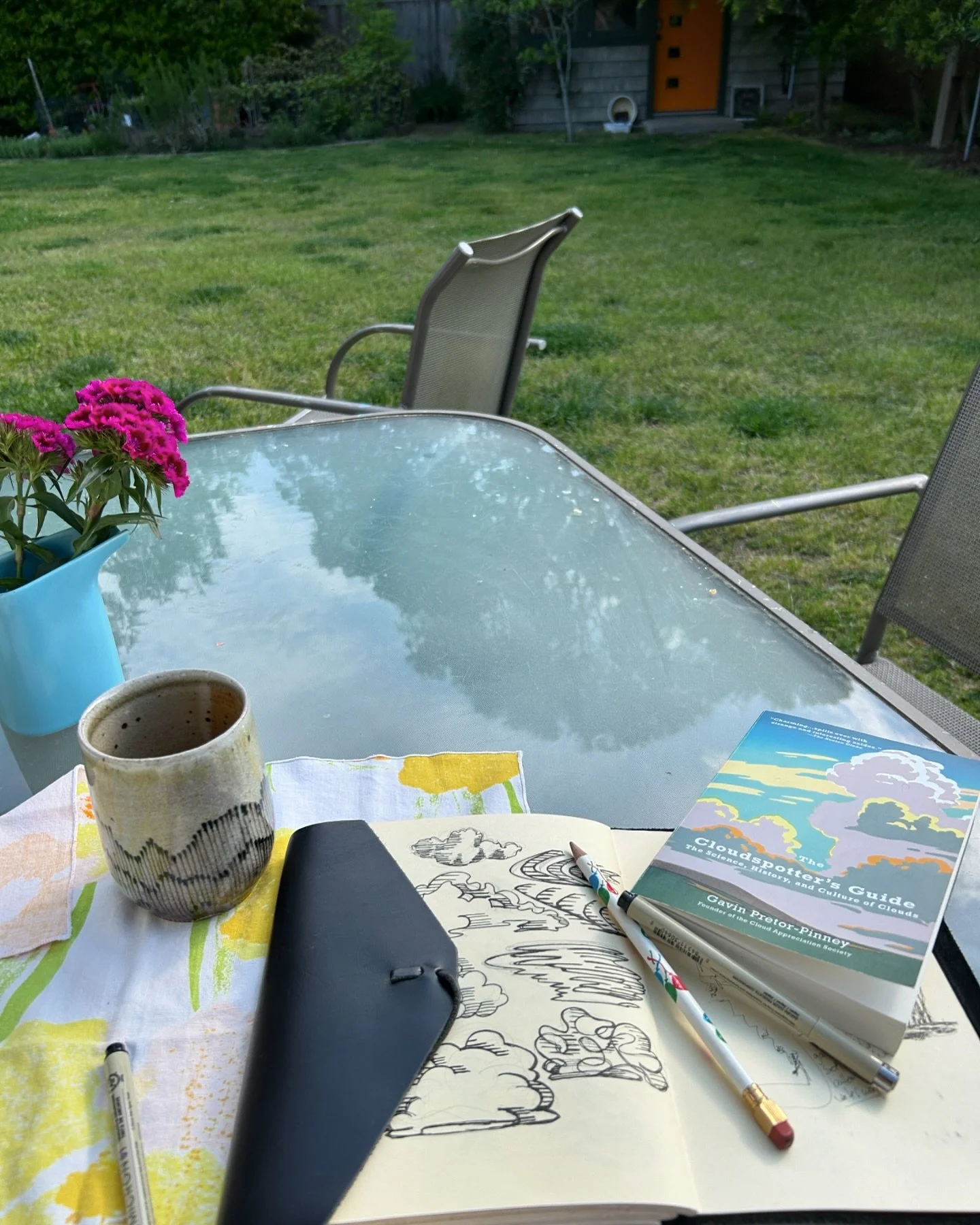 Finally warm enough -without also being choked in a cloud of pollen- to sit outside with my coffee and sketch. Wondering if it&rsquo;s possible that most artists are just nerds looking for an excuse to research random topics? When I was a kid, I woul