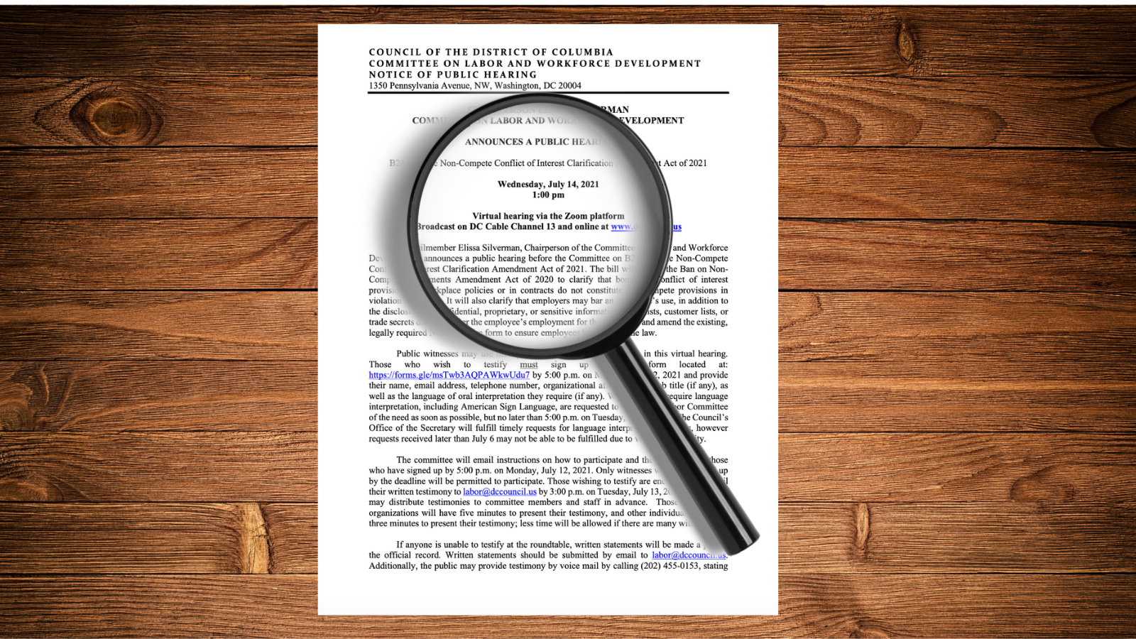 Testimony by Sandeep Vaheesan before D.C. Council in Support of Upholding and Strengthening the District’s Non-Compete Protections