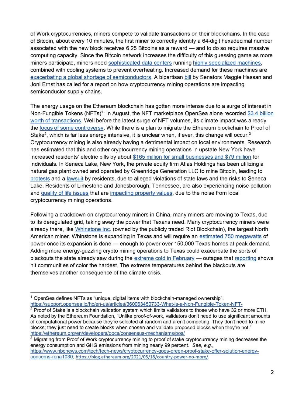 Large Coalition of Public Interest and Environmental Groups Come Together  to Urge Leaders to Address Climate Damages of Crypto — Open Markets  Institute