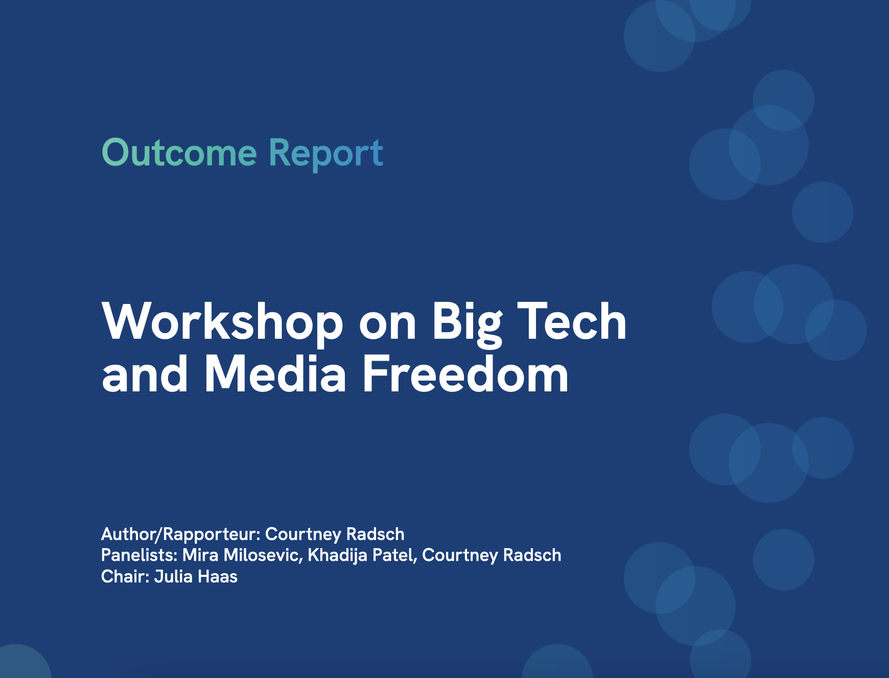 The Center at for Journalism and Liberty at Open Markets Welcomes the Organization for Security and Co-operation in Europe (OSCE) Focus on Media Freedom and Monopoly&nbsp;&nbsp;
