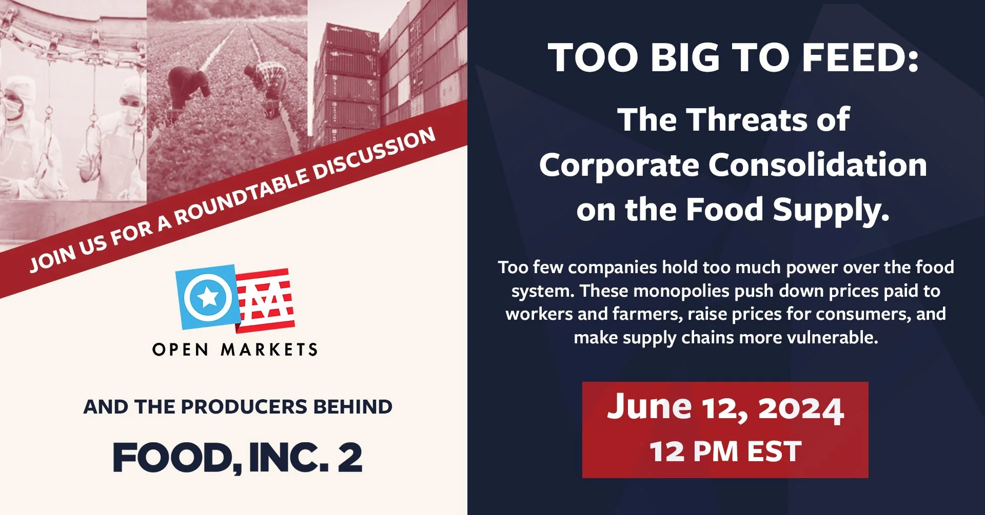 Too Big to Feed: The Threats of Corporate Consolidation on the Food Supply