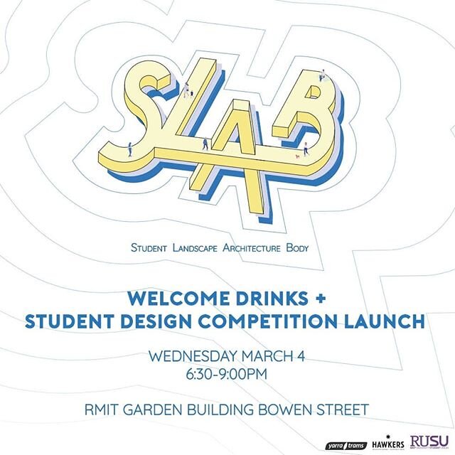 We hope everyone can make it down to SLAB's Welcome Drinks and Student Design Competition Launch next Wednesday night! We can't wait to catch up with everyone and share some of the exciting things we've been cooking up over the summer!
Thanks to @haw