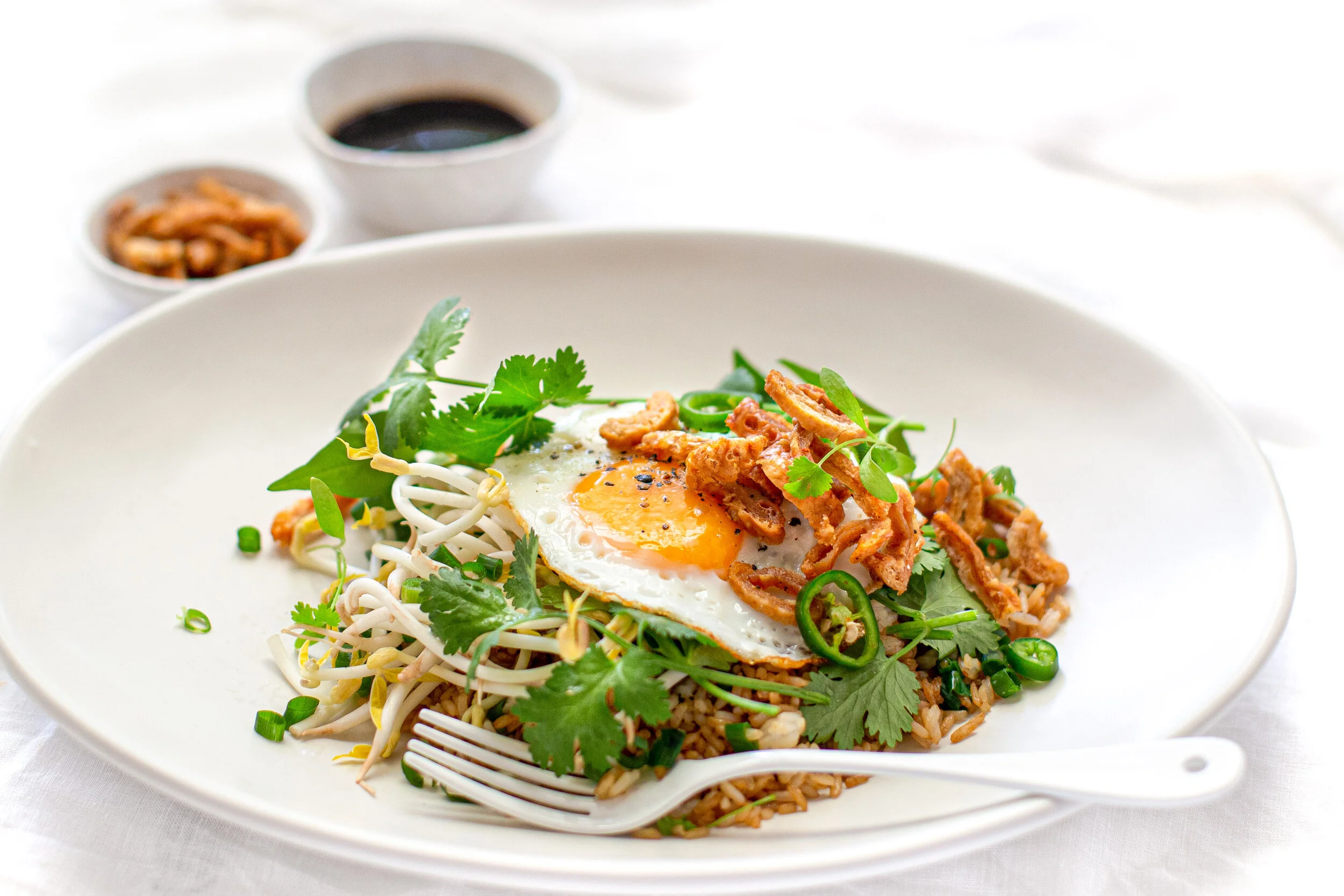 Nasi Goreng with Pork Crackling Shards