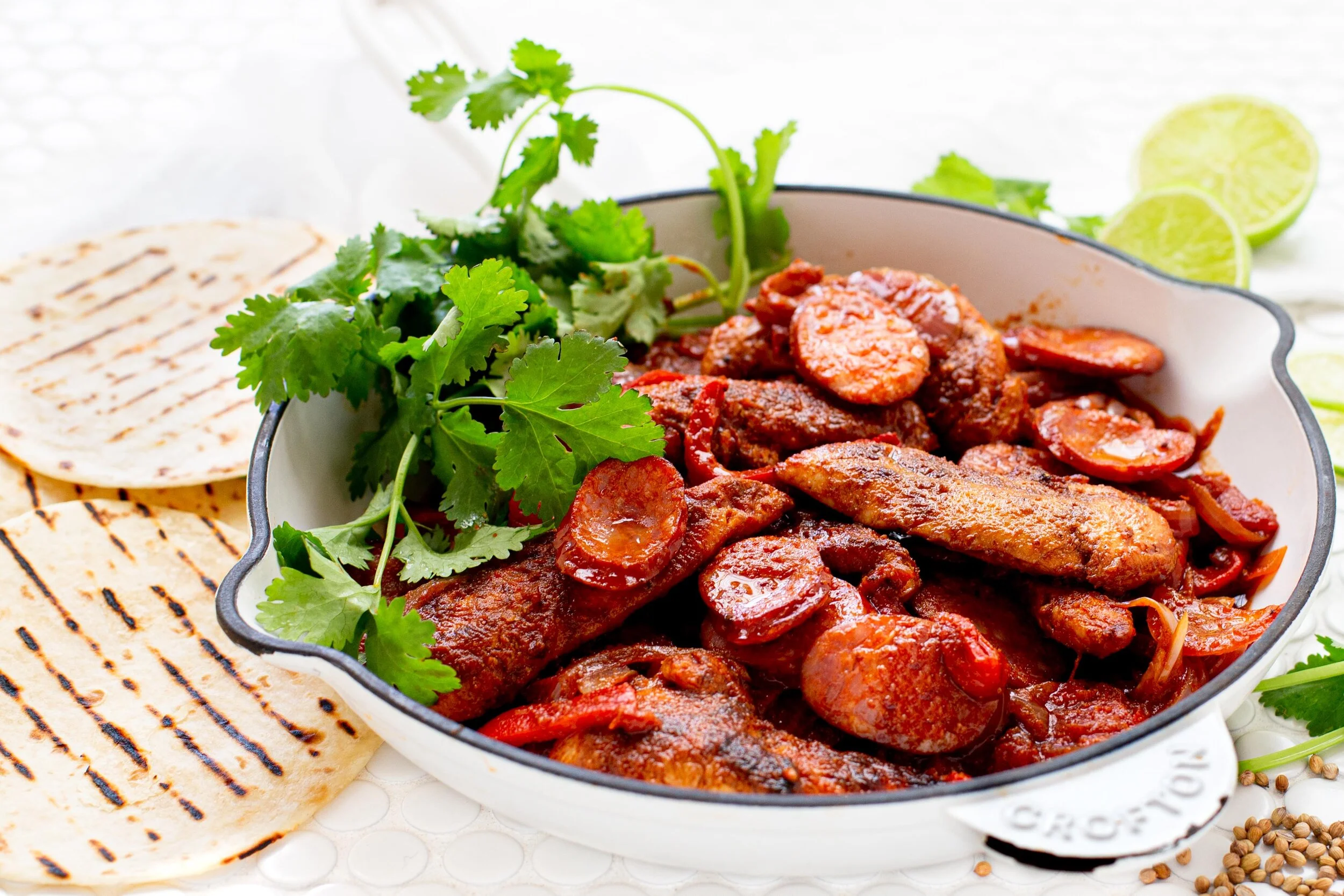 Smokey Chicken Tenderloin &amp; Chorizo Fajitas