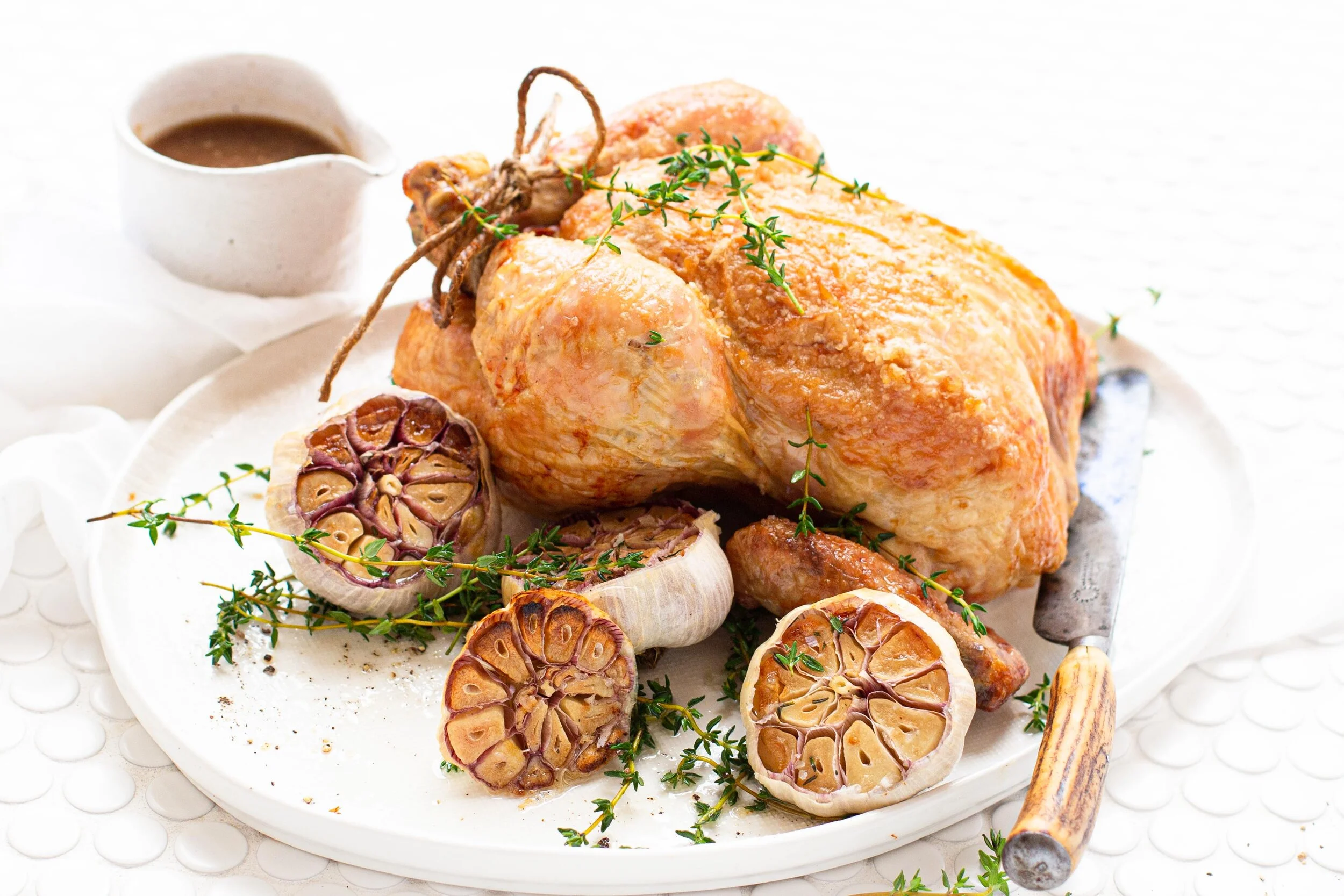 Whole Roast Chicken with Garlic &amp; Thyme
