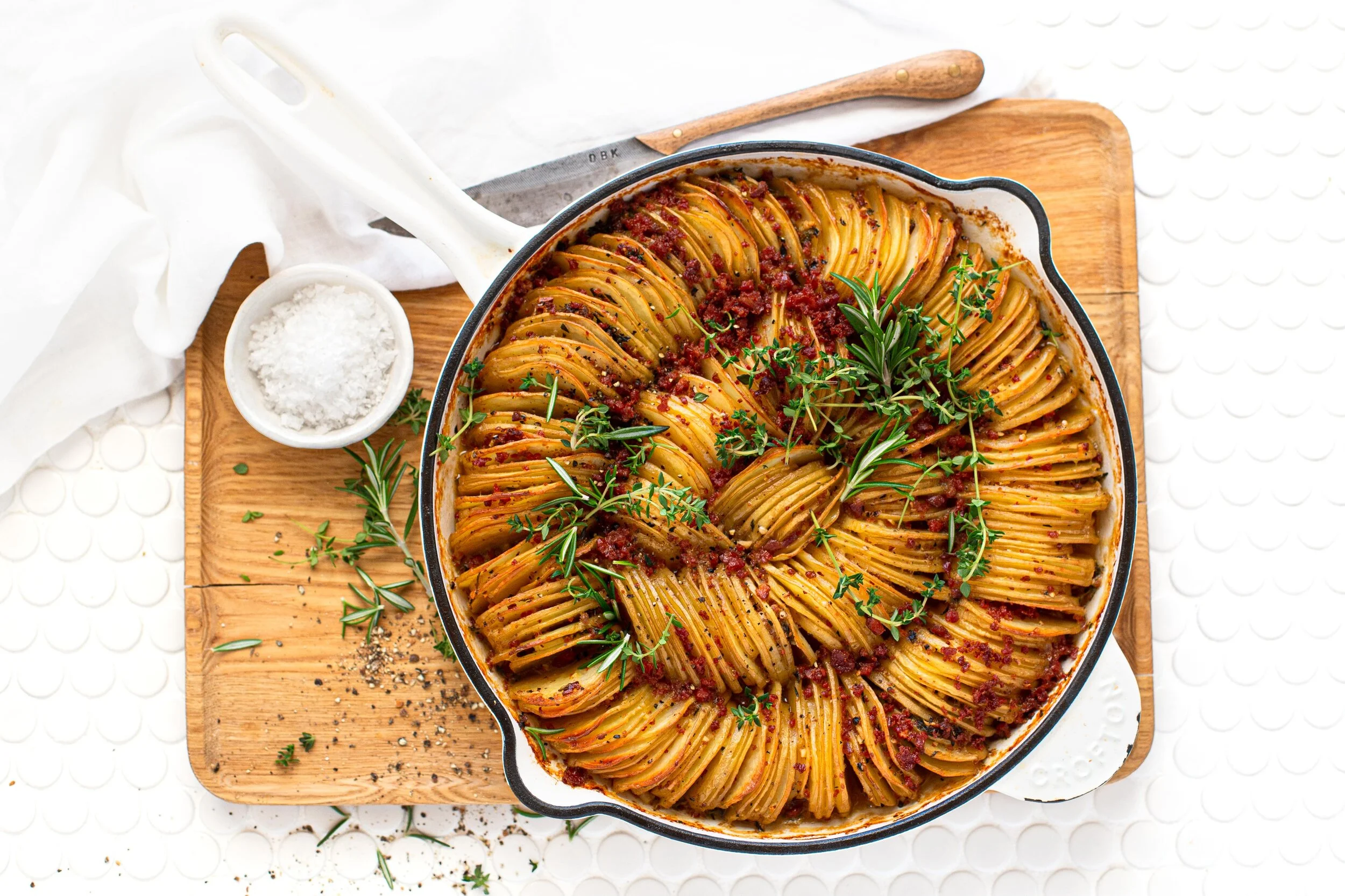 Smoked Chorizo, Thyme &amp; Potato Bake