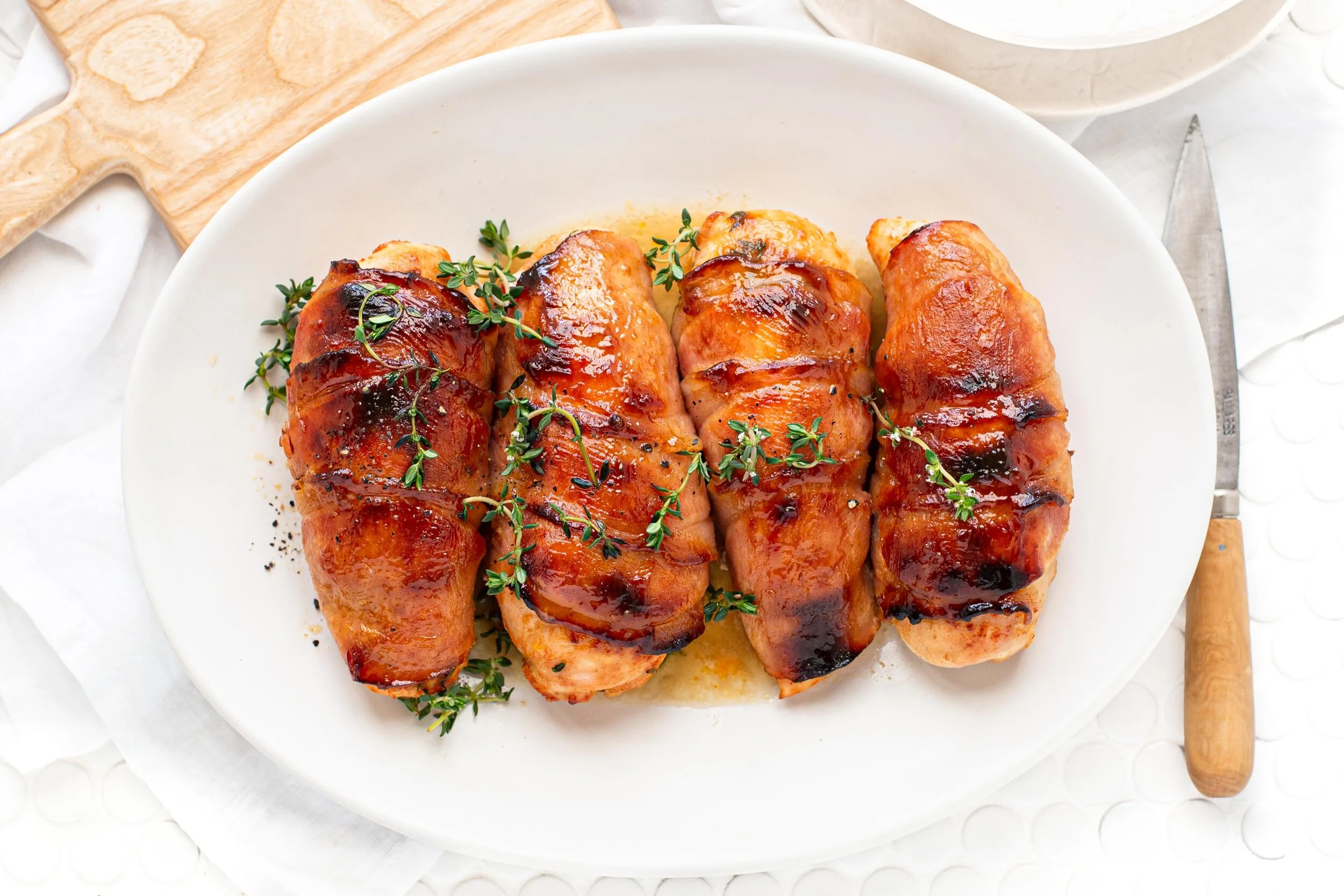 Chicken Breast in Gourmet Bacon with Maple, Dijon &amp; Thyme