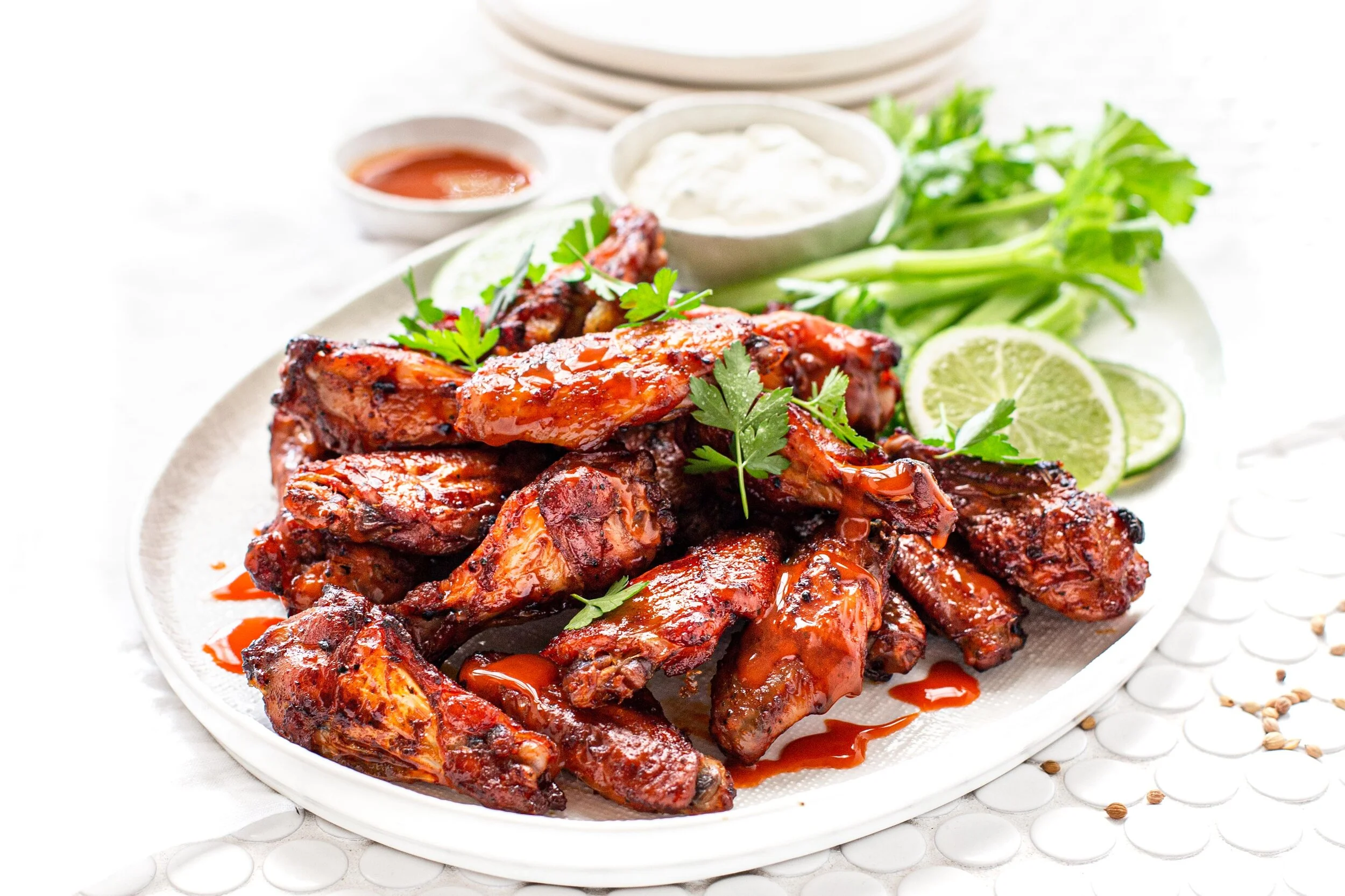 Baked Buffalo Marinated Chicken Wingettes