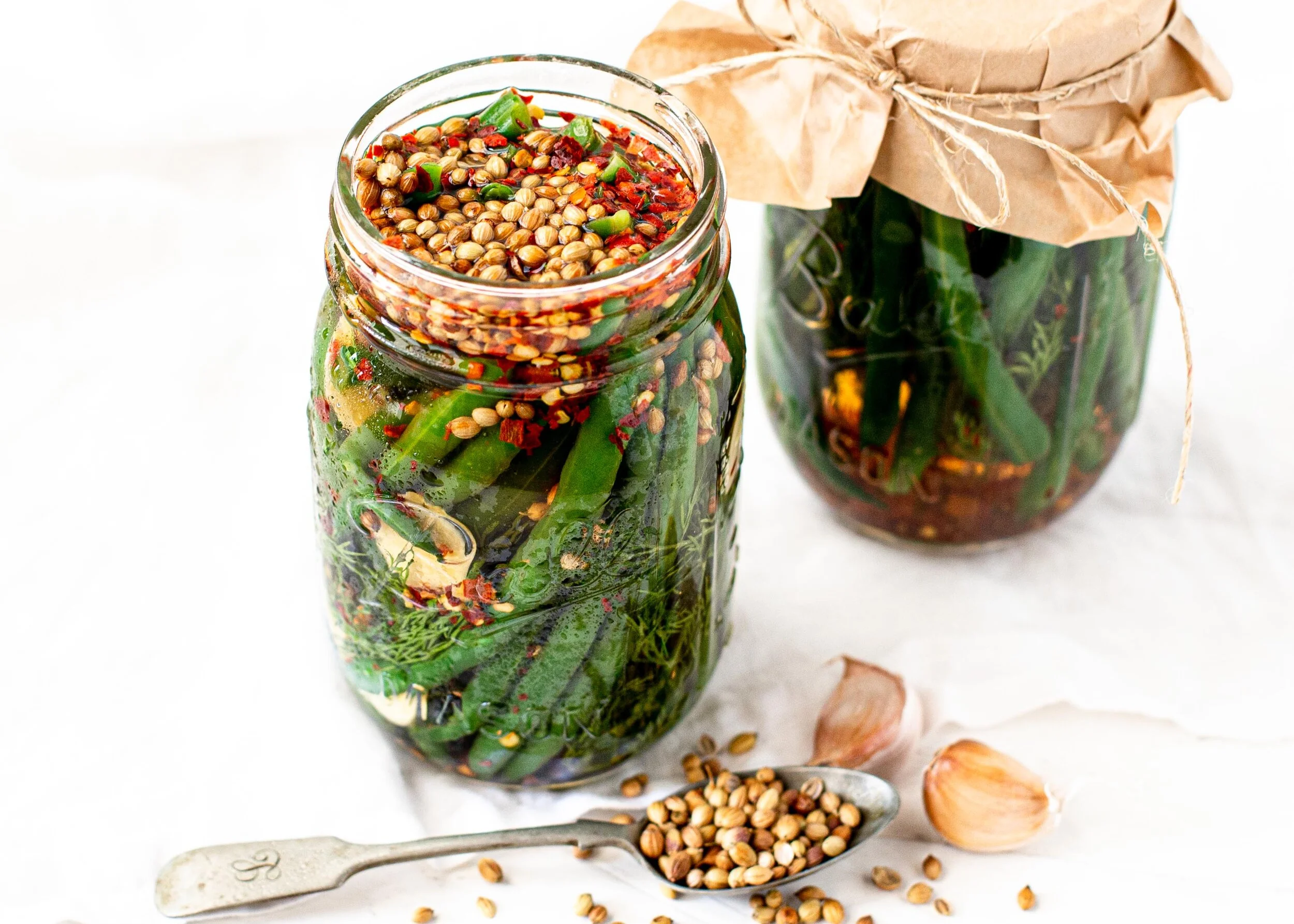 Quick Pickled Chilli &amp; Garlic Beans