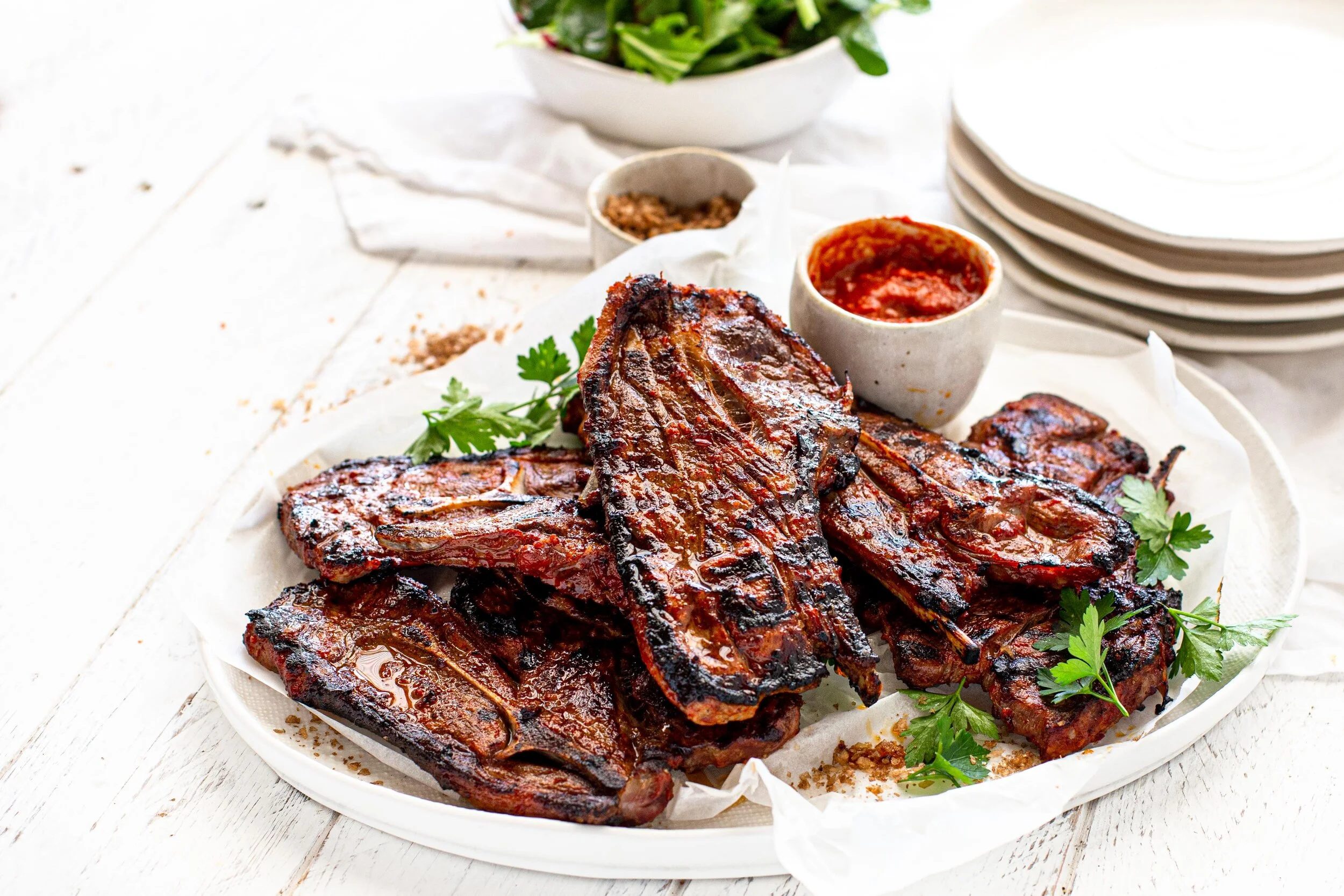 Moroccan Spiced Barbecued Lamb Forequarter Chops