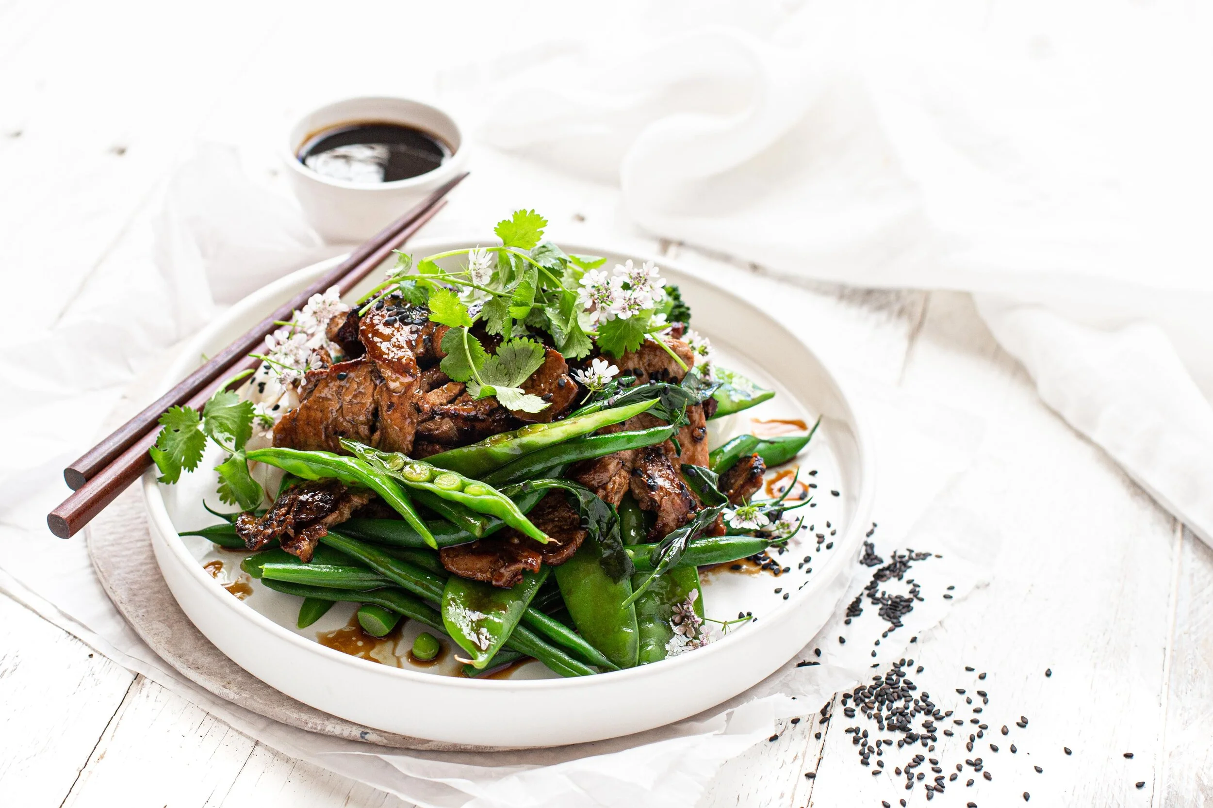 Soy &amp; Ginger Pork Stir Fry with Noodles