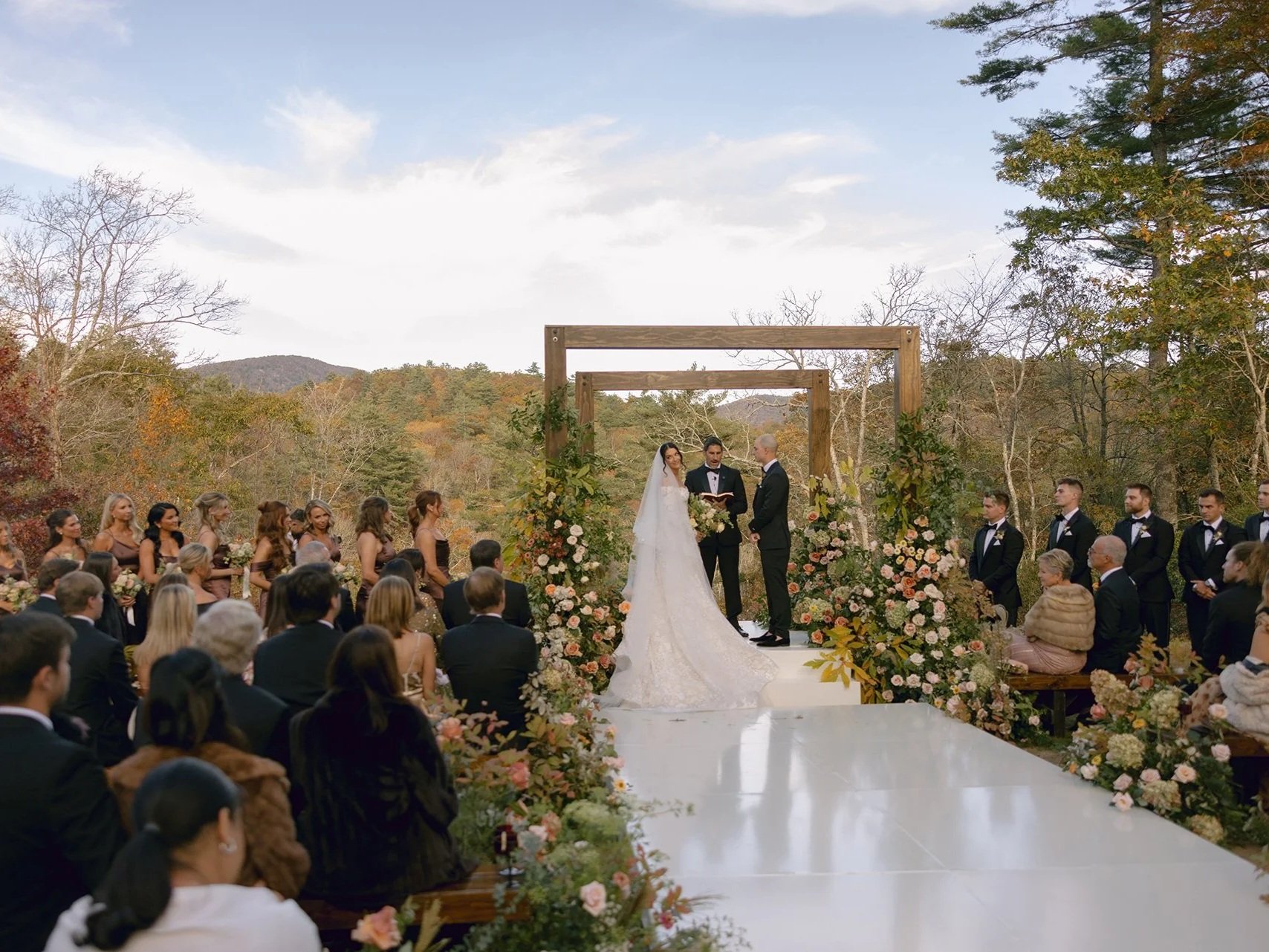 Outdoor wedding ceremony